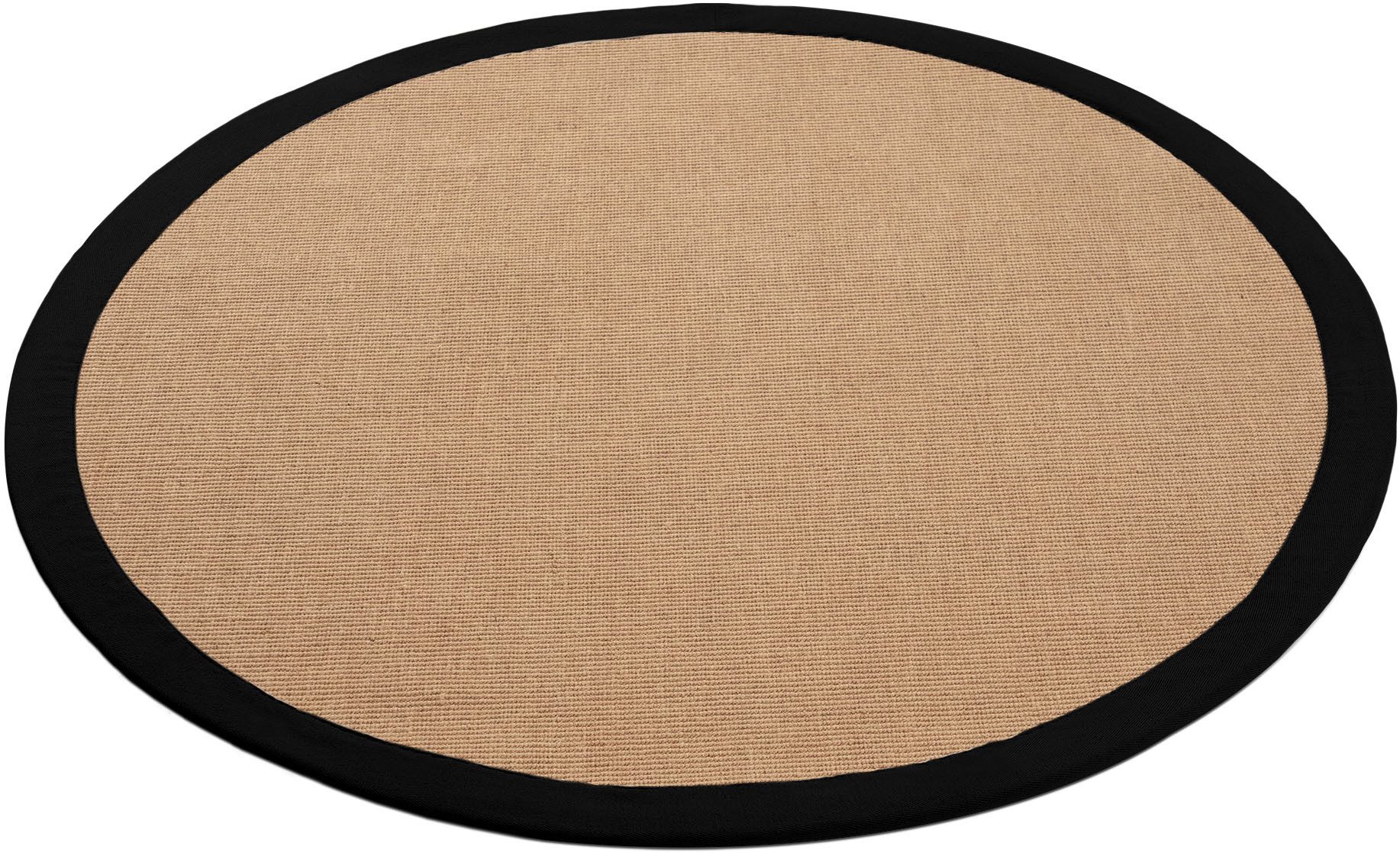 carpetfine Sisalteppich »Sisal«, rund, 5 mm Höhe, mit farbiger Bordüre, Ant günstig online kaufen