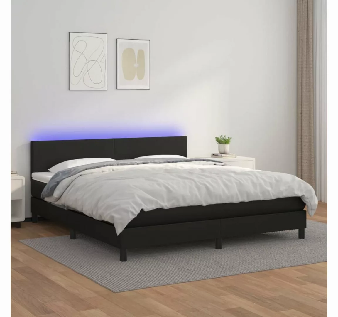 vidaXL Boxspringbett Bett Boxspringbett mit Matratze & LED Kunstleder (160 günstig online kaufen