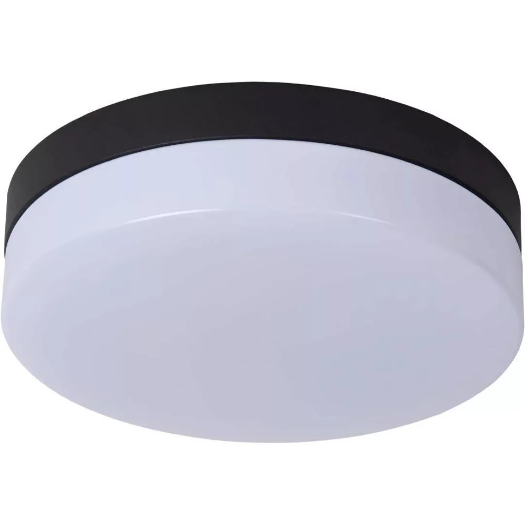 LED Deckenleuchte Biskit in Schwarz 12W 600lm IP44 230mm günstig online kaufen