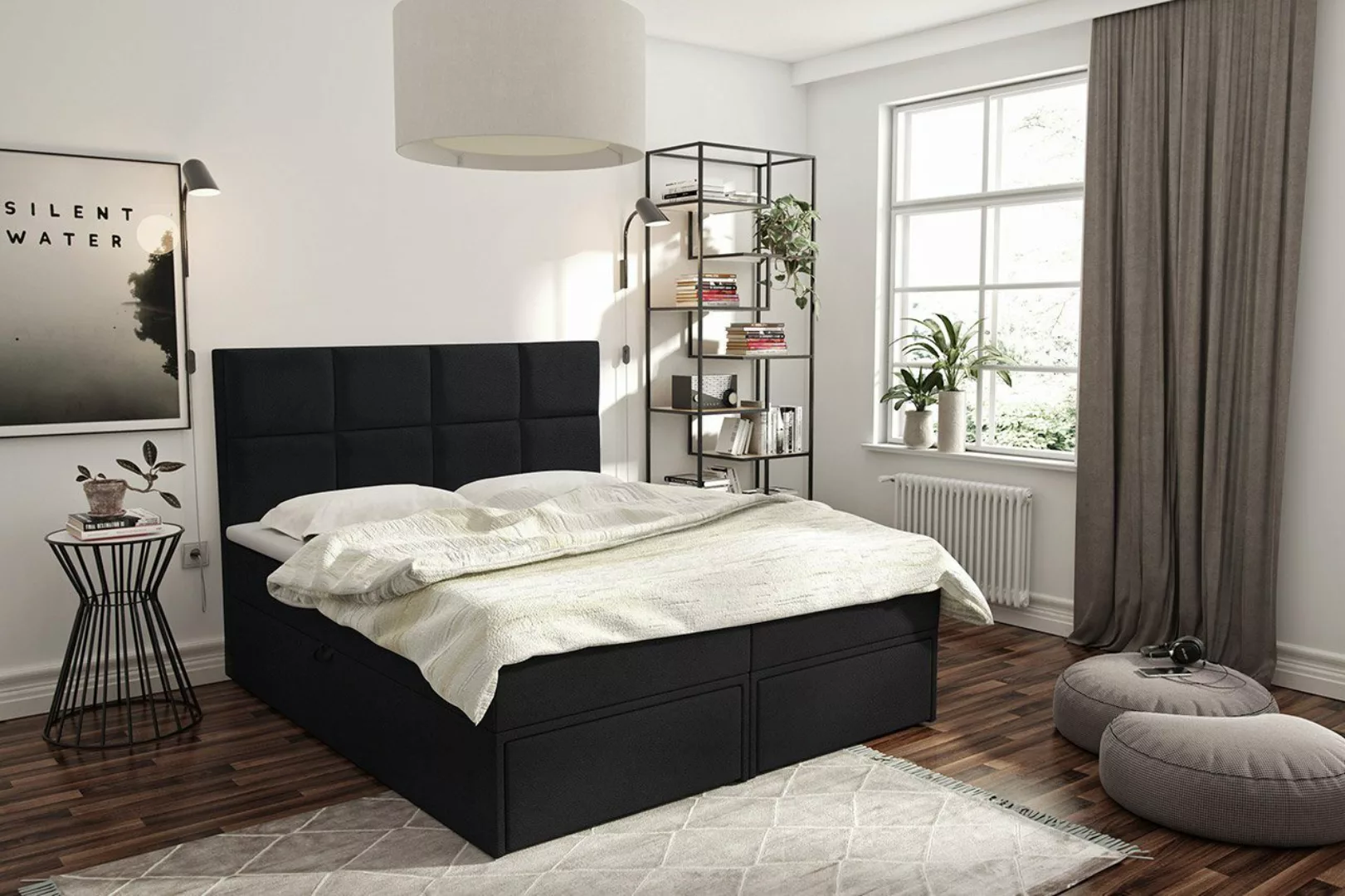 MIRJAN24 Boxspringbett Garda Lux I (mit zwei Bettkästen und zwei Bettschubl günstig online kaufen