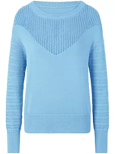 Rundhals-Pullover Peter Hahn blau günstig online kaufen