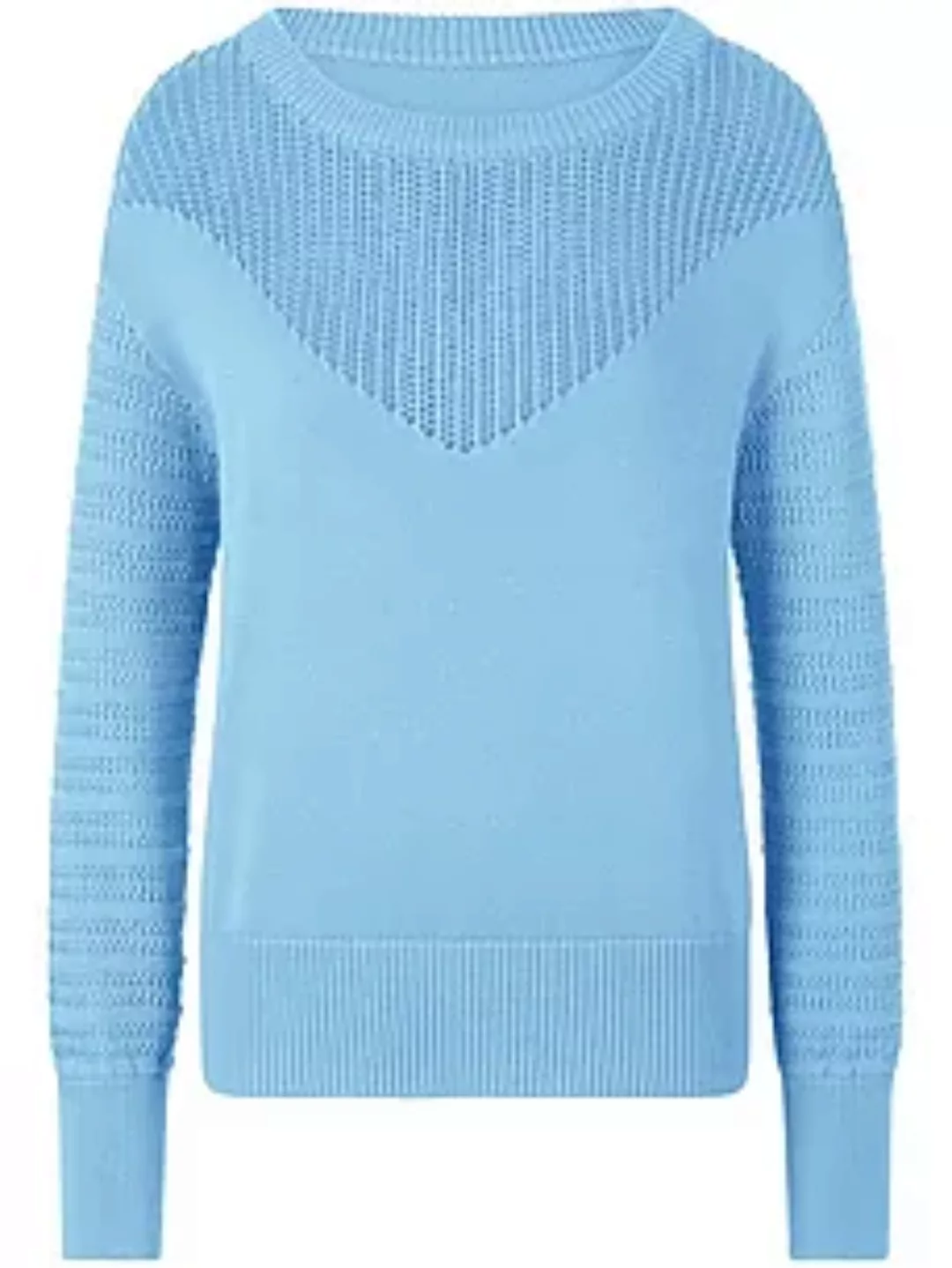 Rundhals-Pullover Peter Hahn blau günstig online kaufen