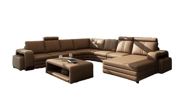 JVmoebel Ecksofa XXL Multifunktions Ledercouch Big Sofa Polster Moderne UFo günstig online kaufen