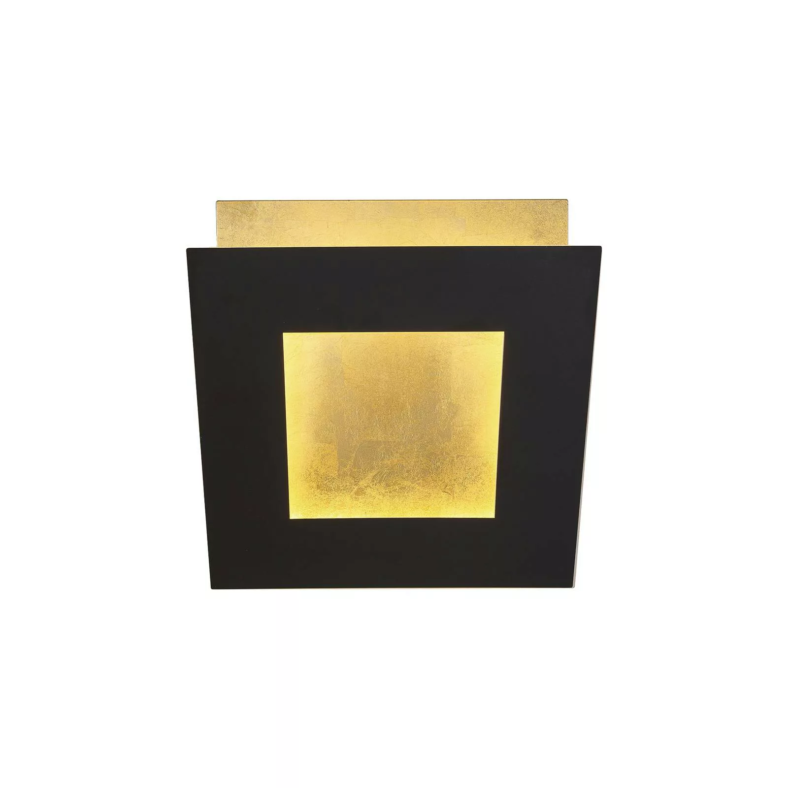 LED-Wandleuchte Dalia, schwarz/gold, 18 x 18 cm, Aluminium günstig online kaufen