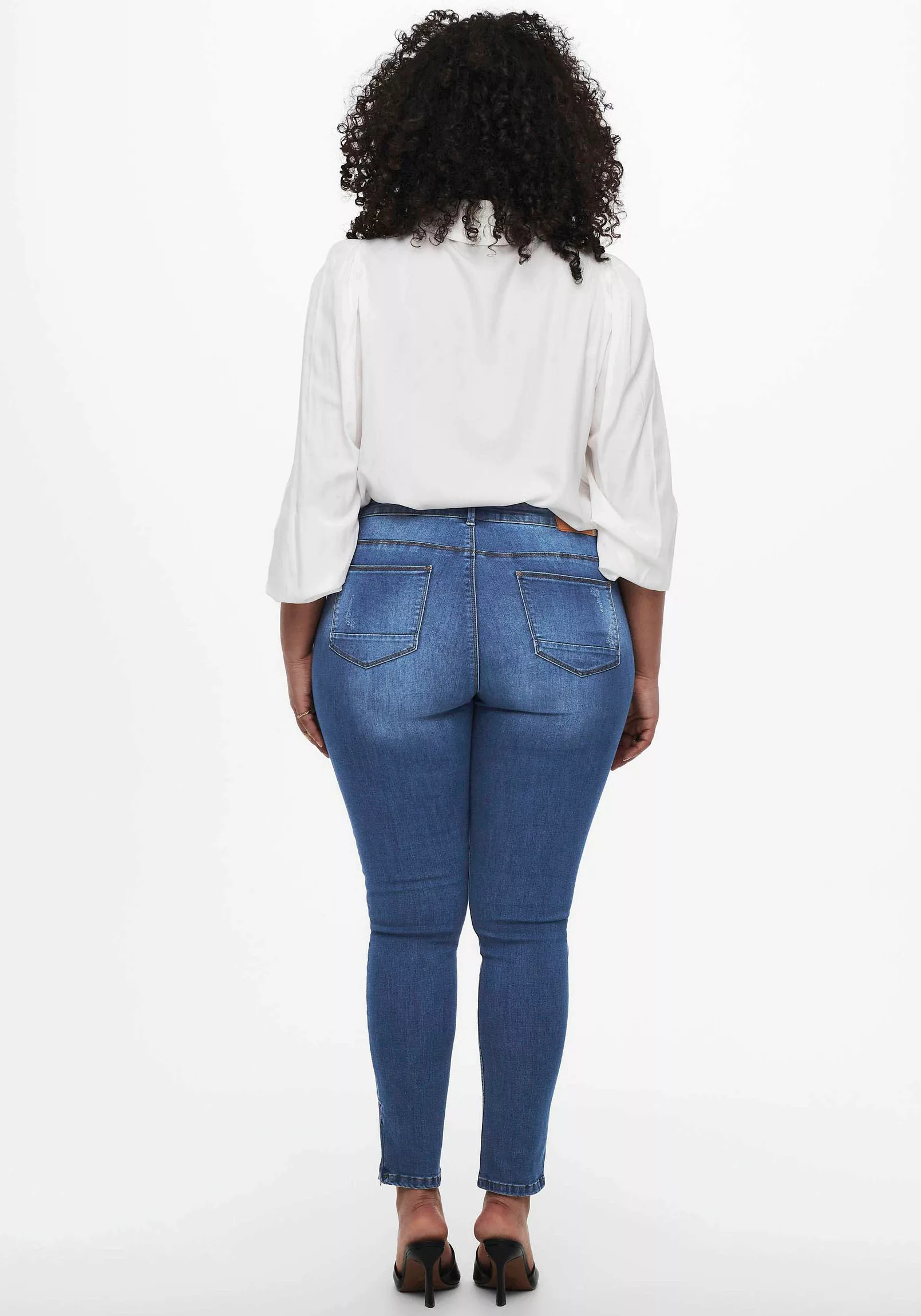 ONLY CARMAKOMA Skinny-fit-Jeans CARKARLA REG SK ANKLE ZIP JNS mit Reißversc günstig online kaufen