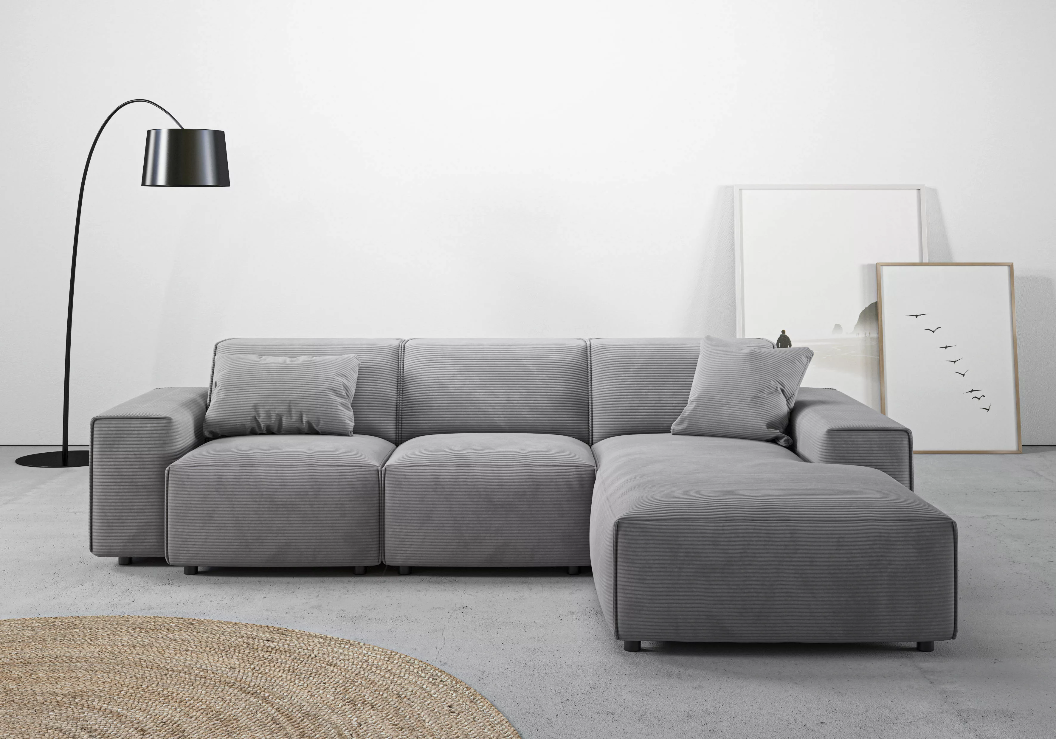 andas Ecksofa "Glimminge L-Form auch in Breitcord, Feincord + Easy care-Bez günstig online kaufen