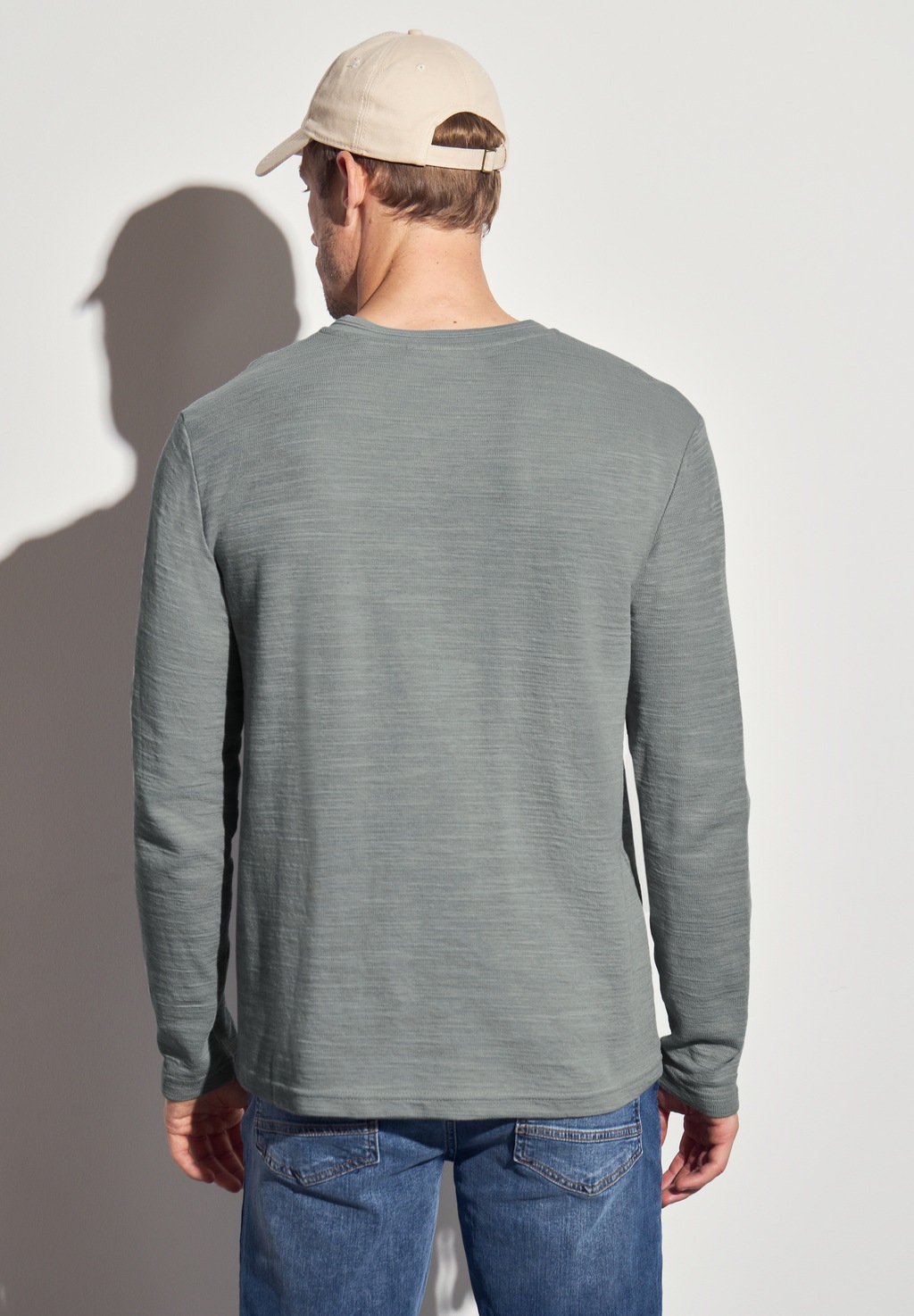 STREET ONE MEN Langarmshirt, im soften Baumwoll-Mix günstig online kaufen