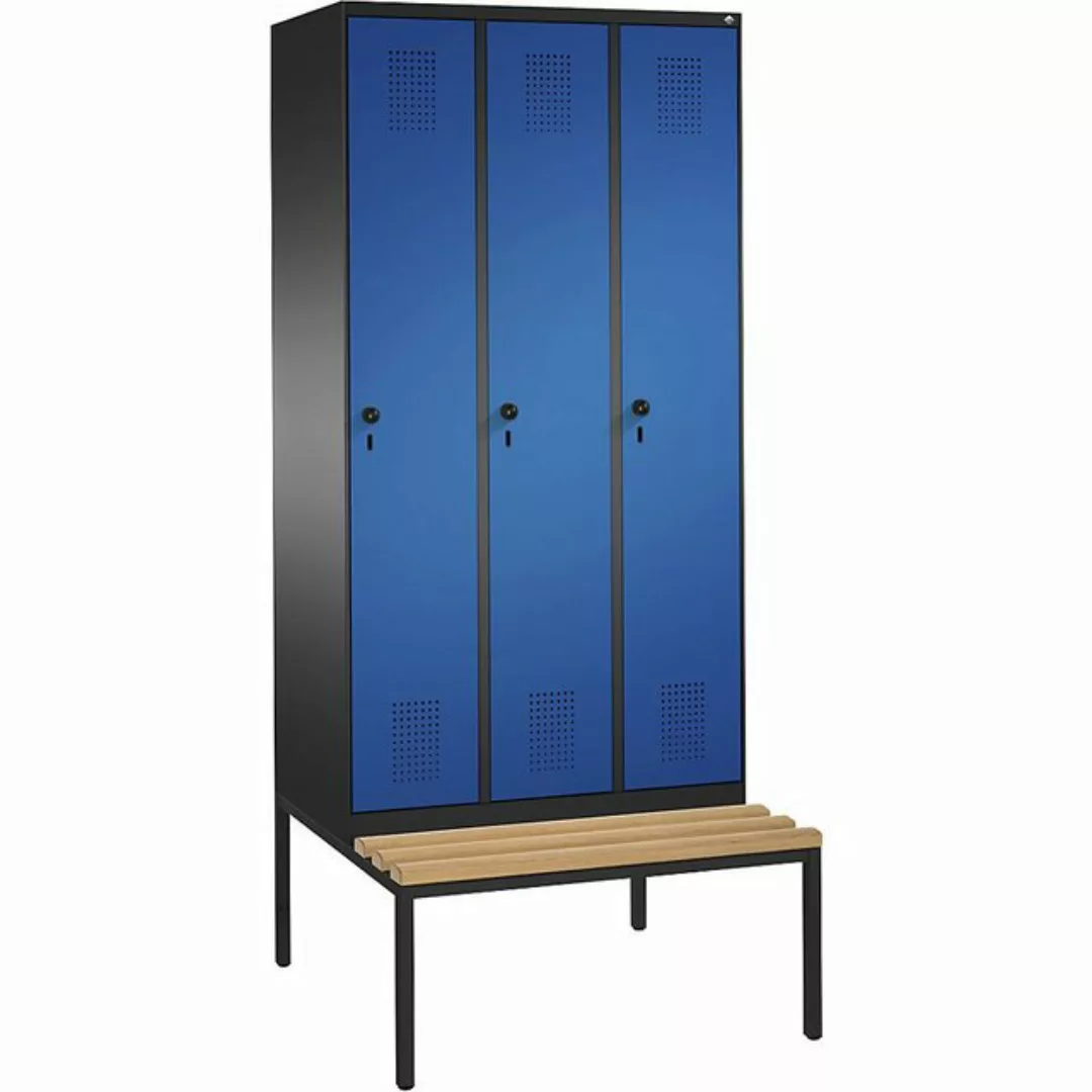 C+P Garderobenschrank Breite: 900 mm x Tiefe: 815 mm x Höhe: 2090 mm enzian günstig online kaufen