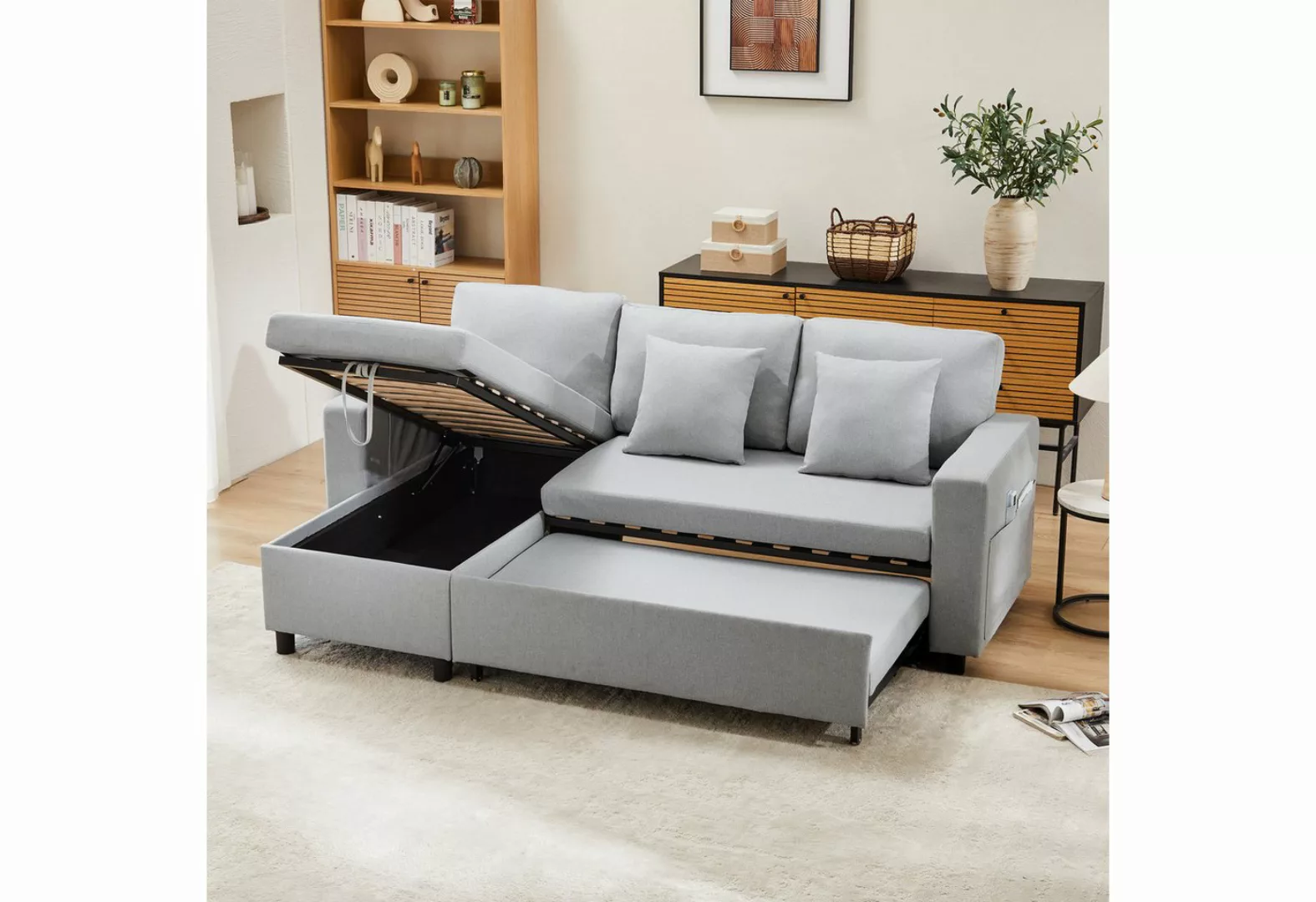 MODFU Sofa Ecksofa Schlafsofa Kindersofa Loungesofa, mit Schlaffunktion, L- günstig online kaufen