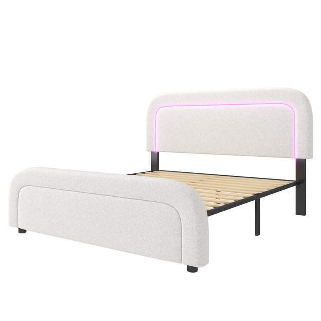 DOPWii Polsterbett Doppelbett mit USB Typ C Ladefunktion,LED-Beleuchtung,14 günstig online kaufen