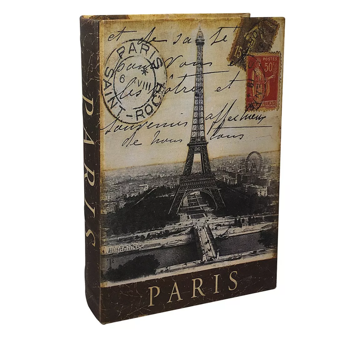 Hohles Buch mit Geheimfach PARIS Buchversteck 27cm günstig online kaufen