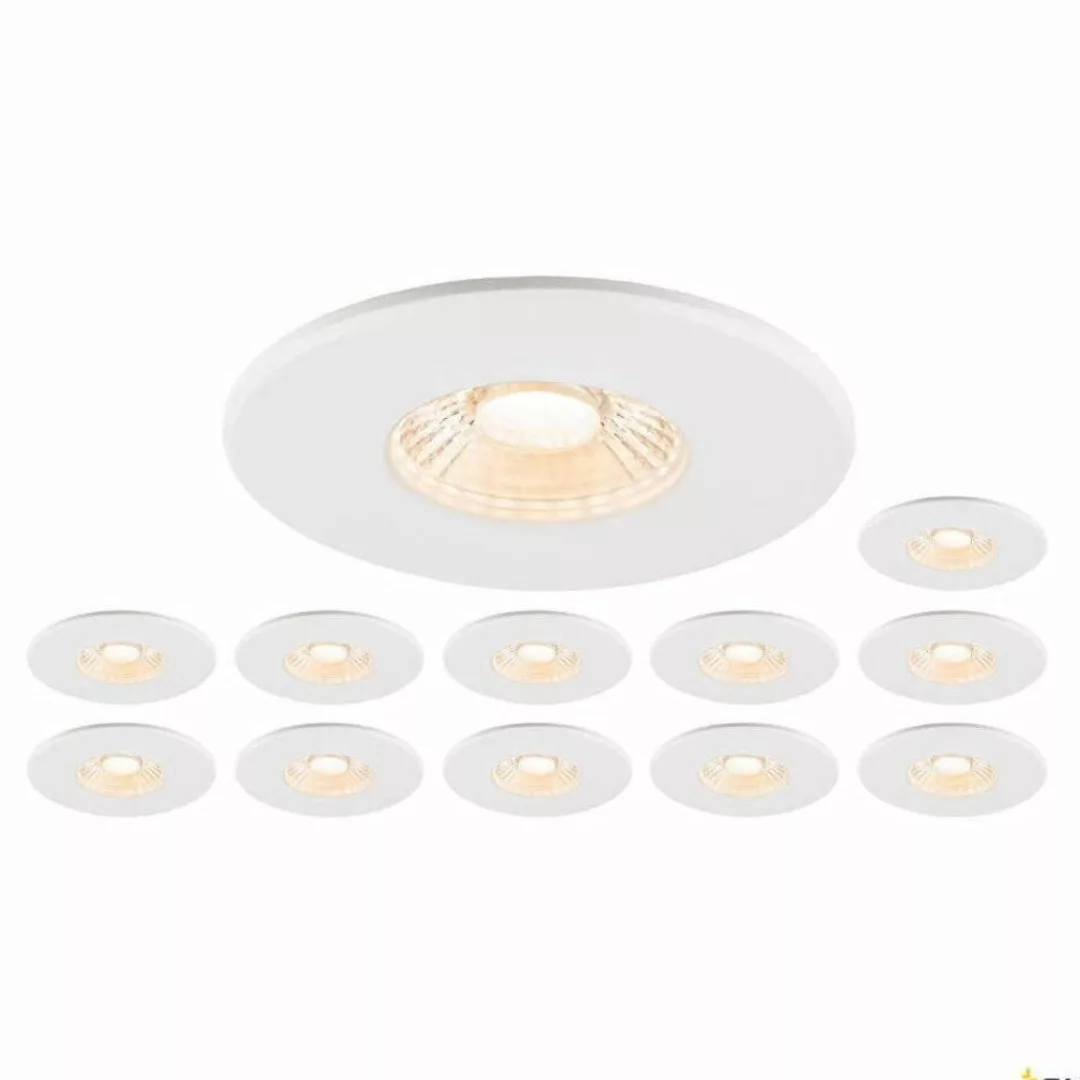 LED Einbauleuchte Universal Downlight in Weiß 12x 8W 8160lm IP65 günstig online kaufen