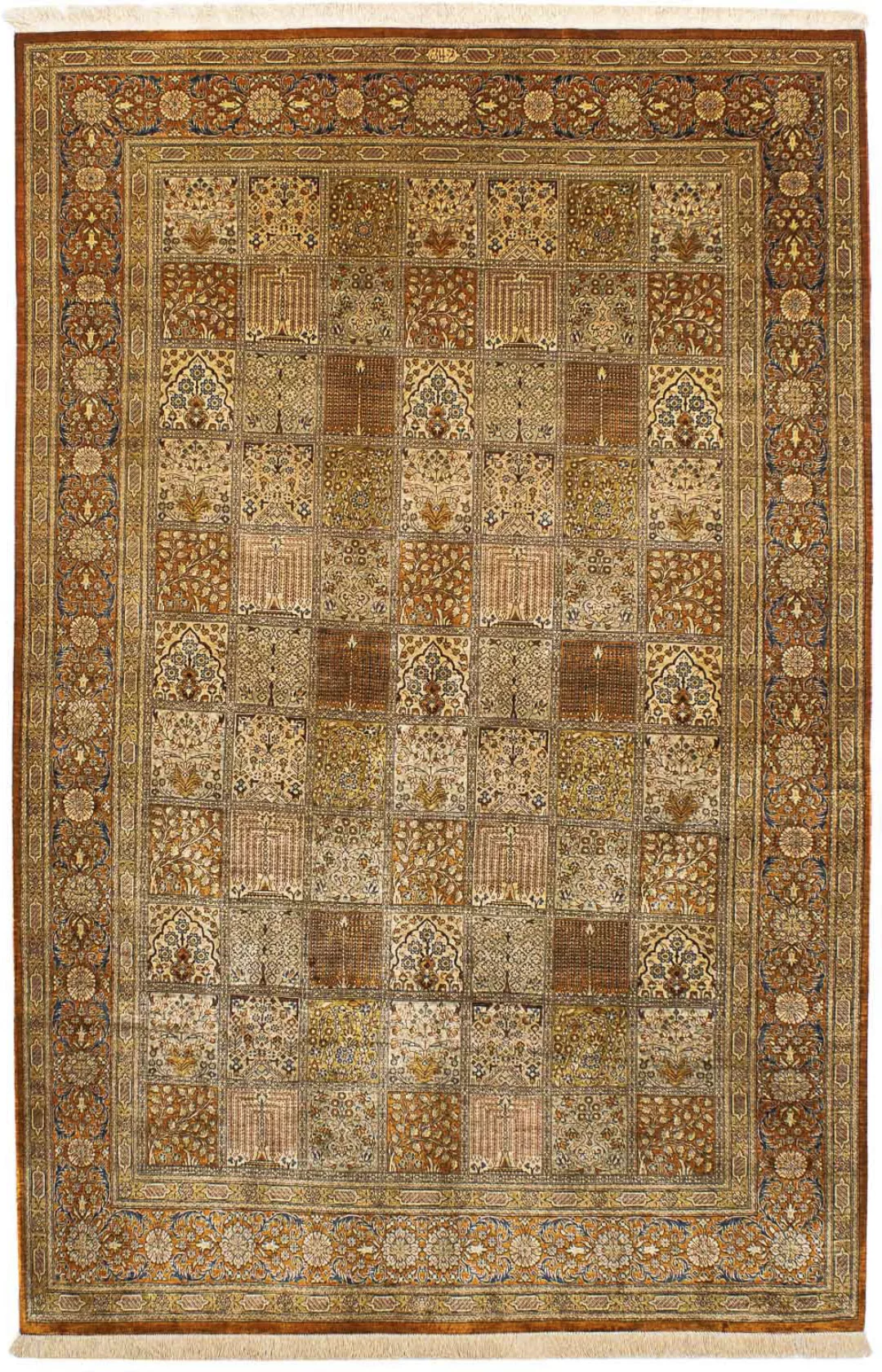 morgenland Seidenteppich »Ghom - Seide Medaillon 188 x 130 cm«, rechteckig, günstig online kaufen