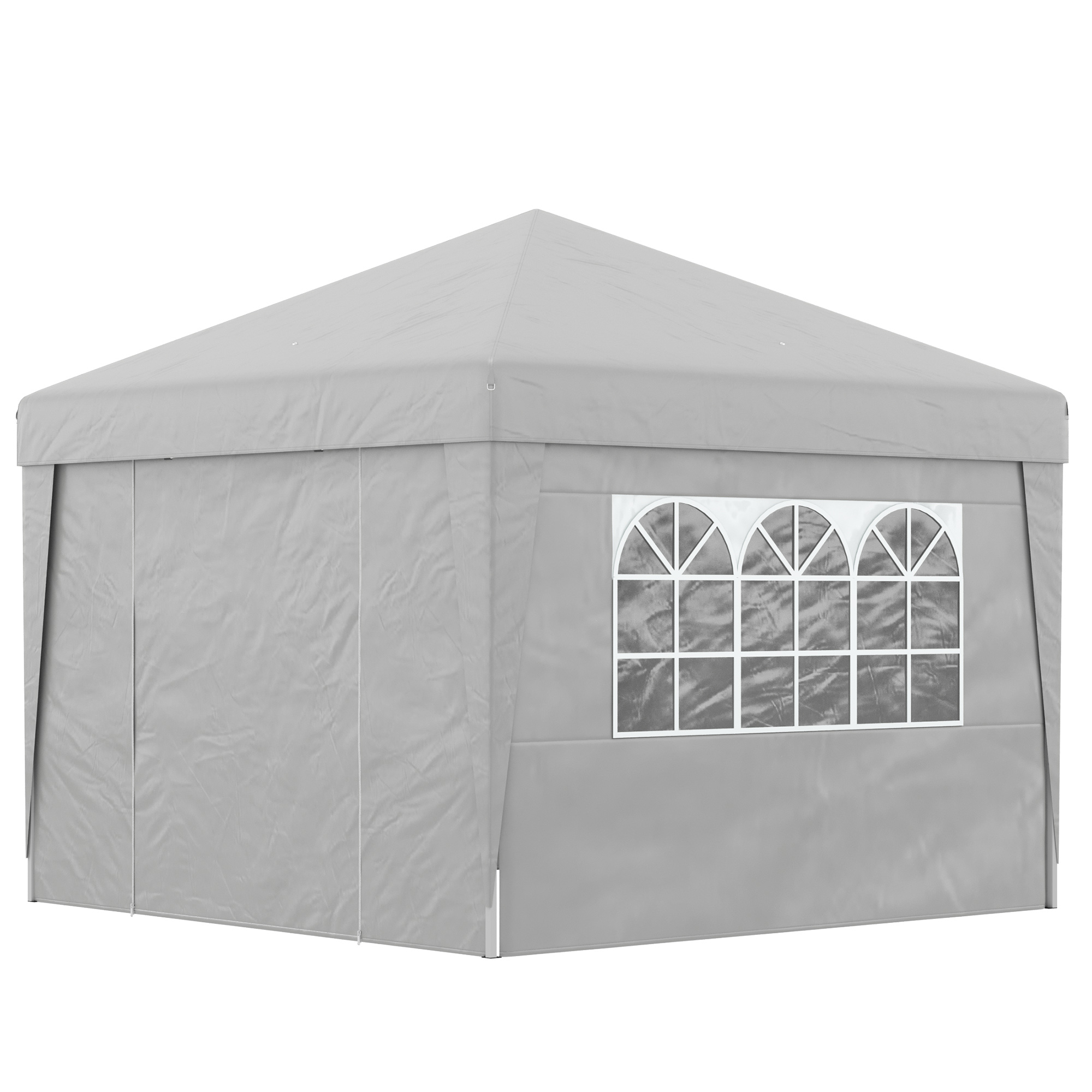 Outsunny Gartenpavillon Pop-up Faltbarer Pavillon Zelt für Empfänge 3 x 3 m günstig online kaufen