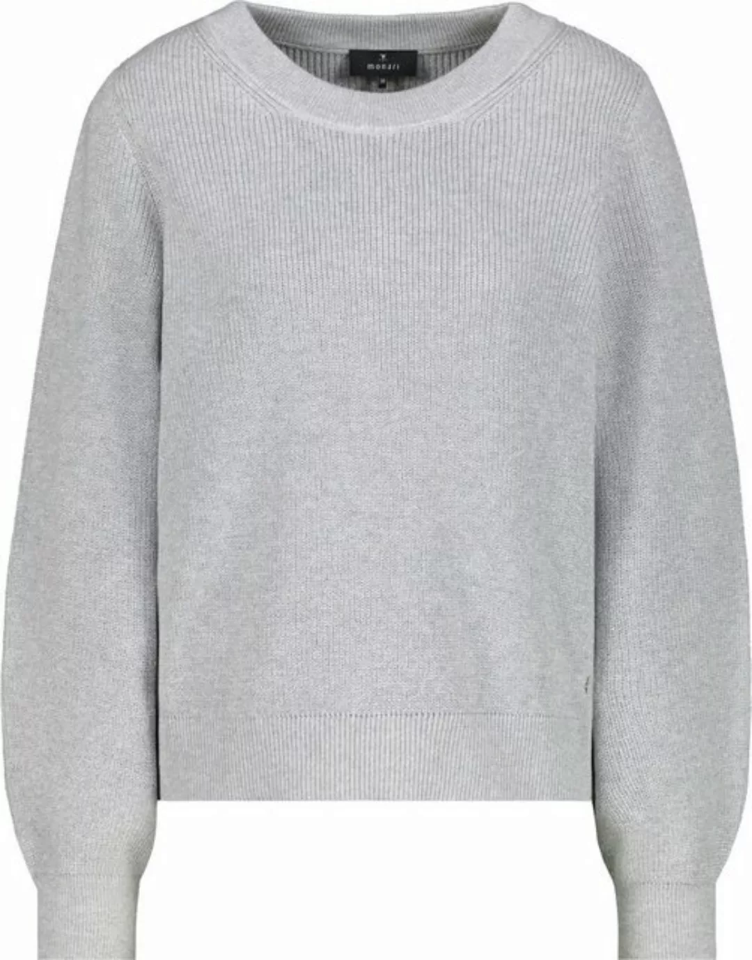 Monari Blusenshirt Pullover mit Perlfangmuster chrome melange günstig online kaufen