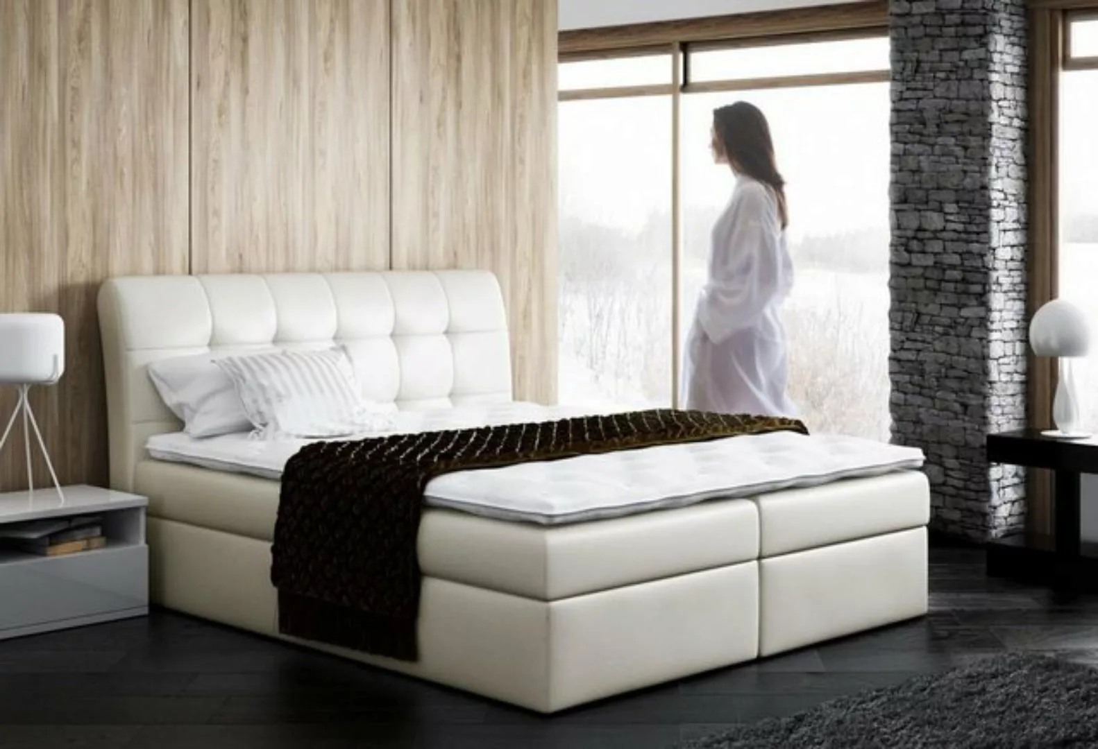 JVmoebel Bett, Polsterbett Design Doppel Hotel Modern Bett Schlafzimmer Bet günstig online kaufen