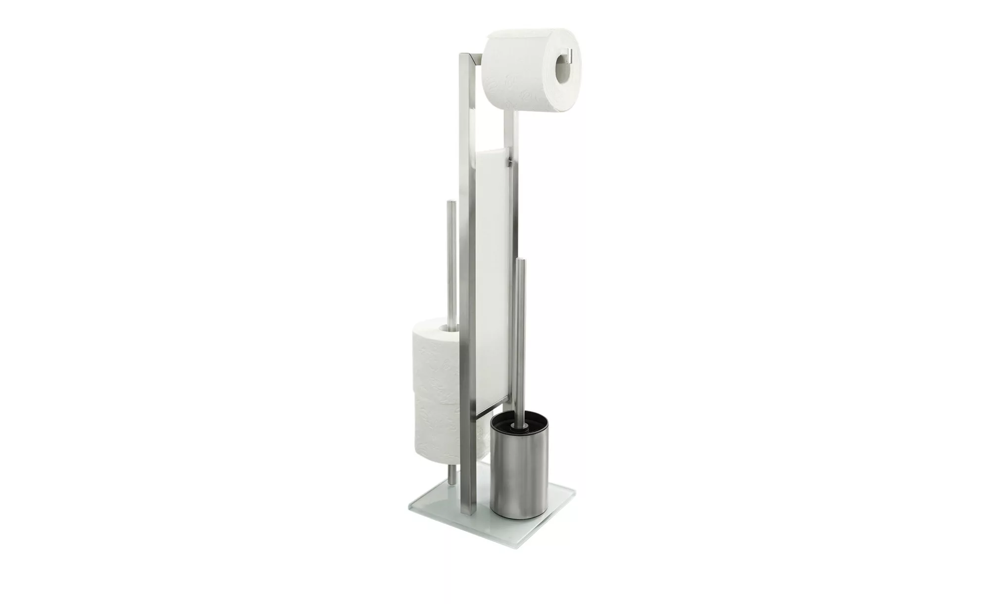 Stand WC Garnitur  Rivalta ¦ silber ¦ Glas , Metall, Metall, Glas  ¦ Maße ( günstig online kaufen