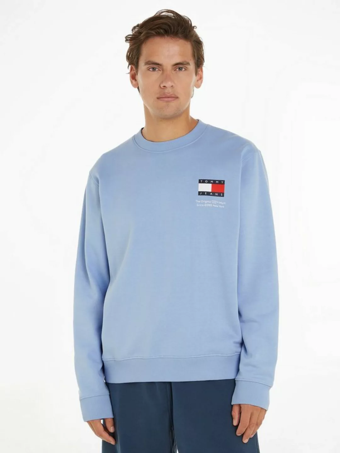 Tommy Jeans Sweatshirt TJM REG ESSENTIAL FLAG CNECK EXT Rundhals-Sweatshirt günstig online kaufen