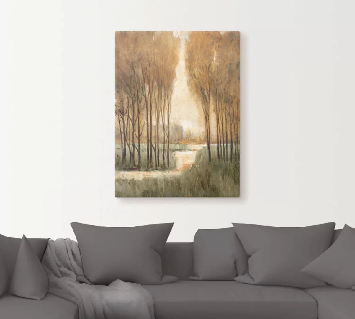 Artland Leinwandbild "Goldener Wald I", Wald, (1 St.), auf Keilrahmen gespa günstig online kaufen