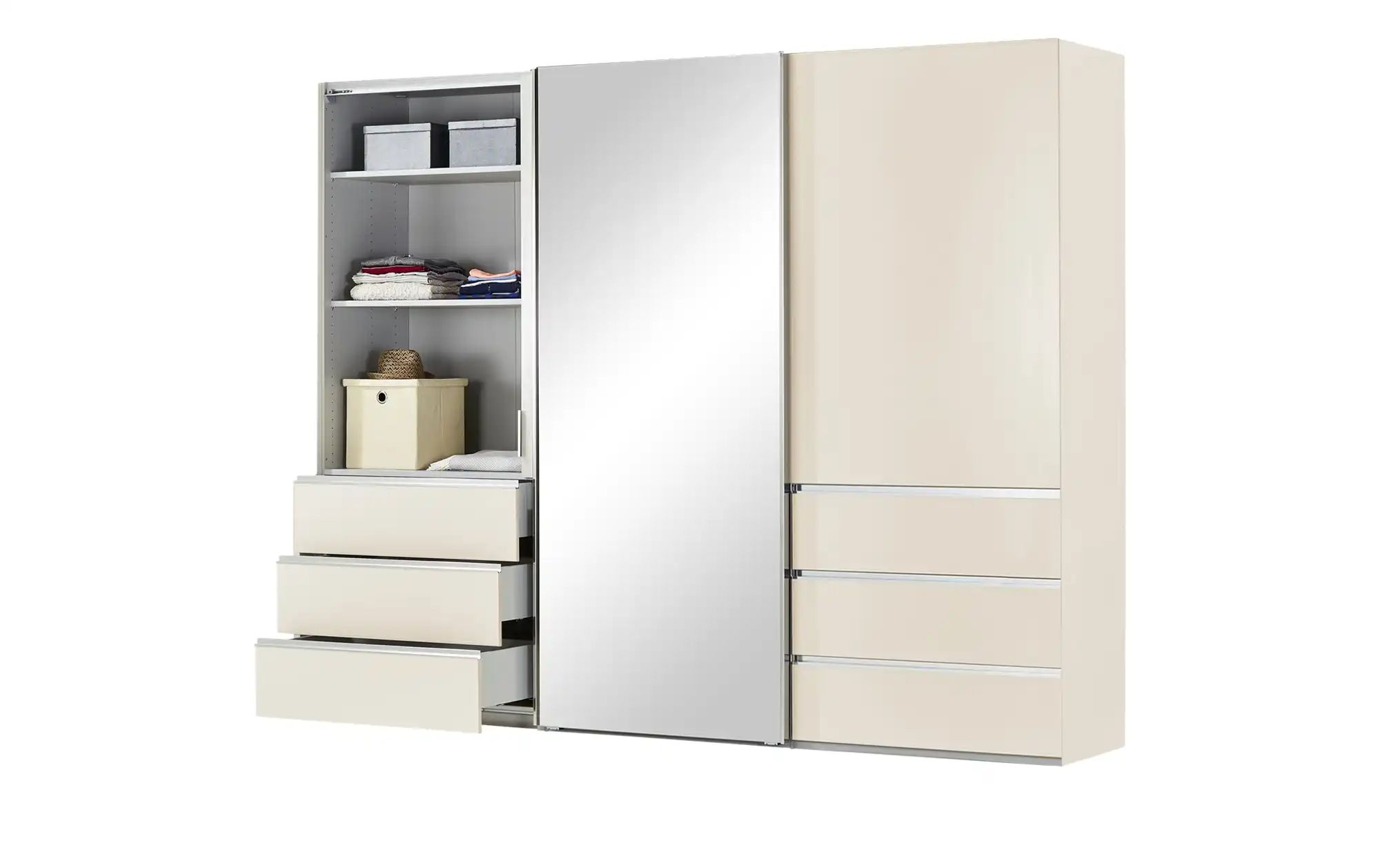 Schwebetürenschrank  3-türig  Mitta ¦ creme ¦ Maße (cm): B: 300 H: 236 T: 6 günstig online kaufen