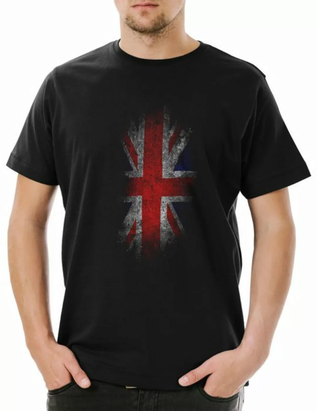 Urban Backwoods Print-Shirt Vintage UK Union Jack Flag Herren T-Shirt Engla günstig online kaufen