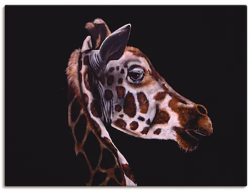 Artland Leinwandbild »Giraffen Portrait«, Wildtiere, (1 St.), auf Keilrahme günstig online kaufen