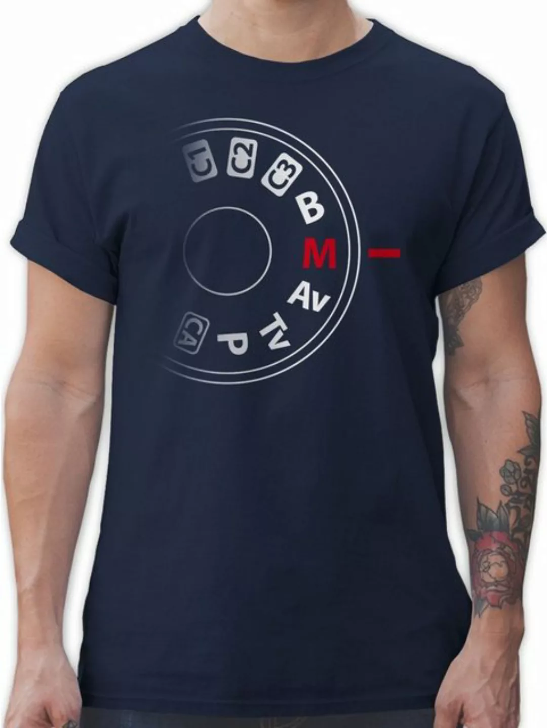 Shirtracer T-Shirt Kamera Einstellrad Fotograf Fotografie Geschenk Fotograf günstig online kaufen