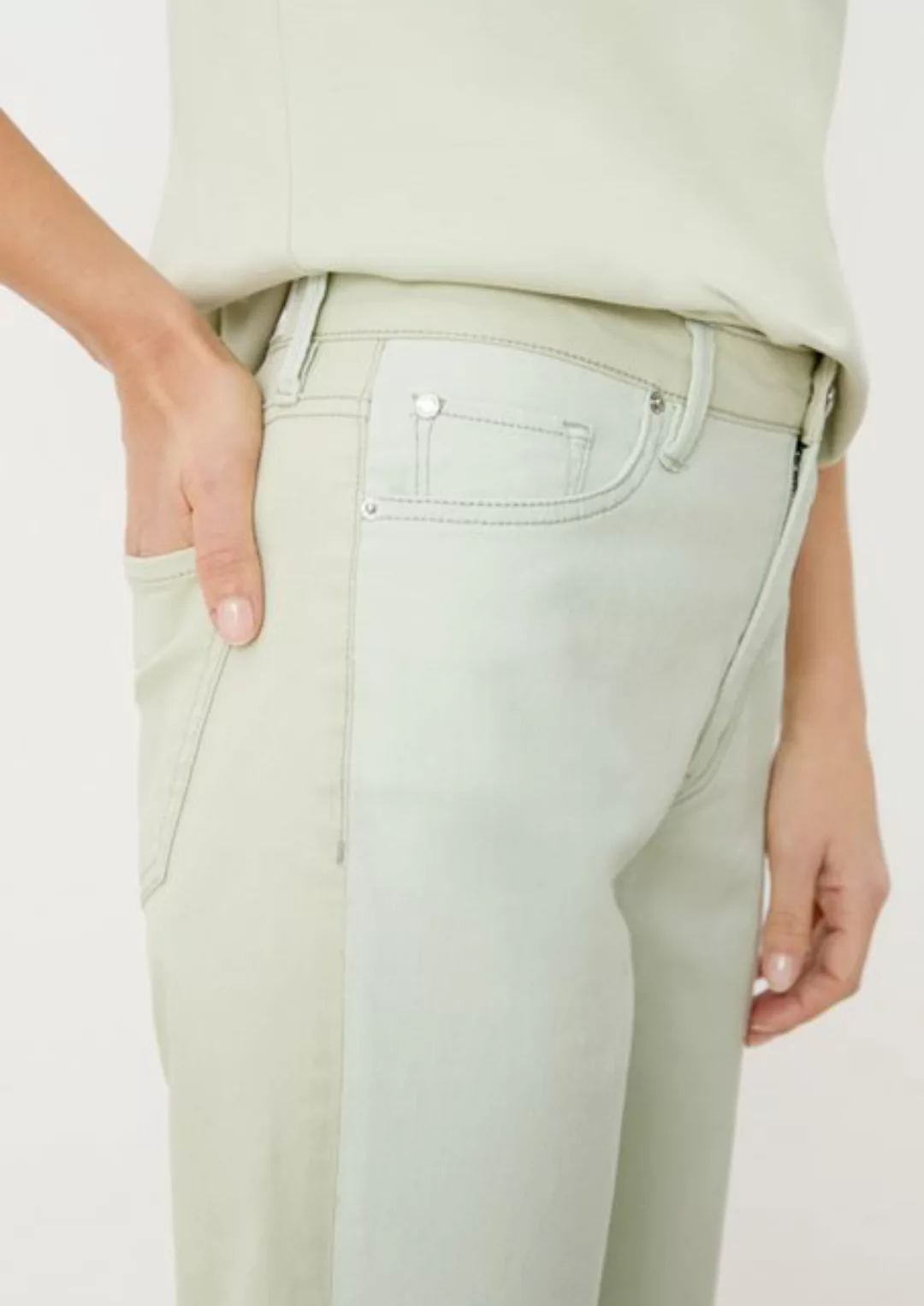 s.Oliver 7/8-Jeans Regular: Jeans in Bicolor-Optik Waschung, Leder-Patch günstig online kaufen