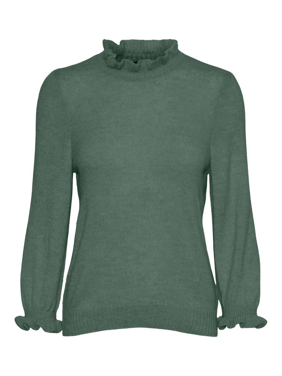 VERO MODA Rüschen Pullover Damen Grün günstig online kaufen