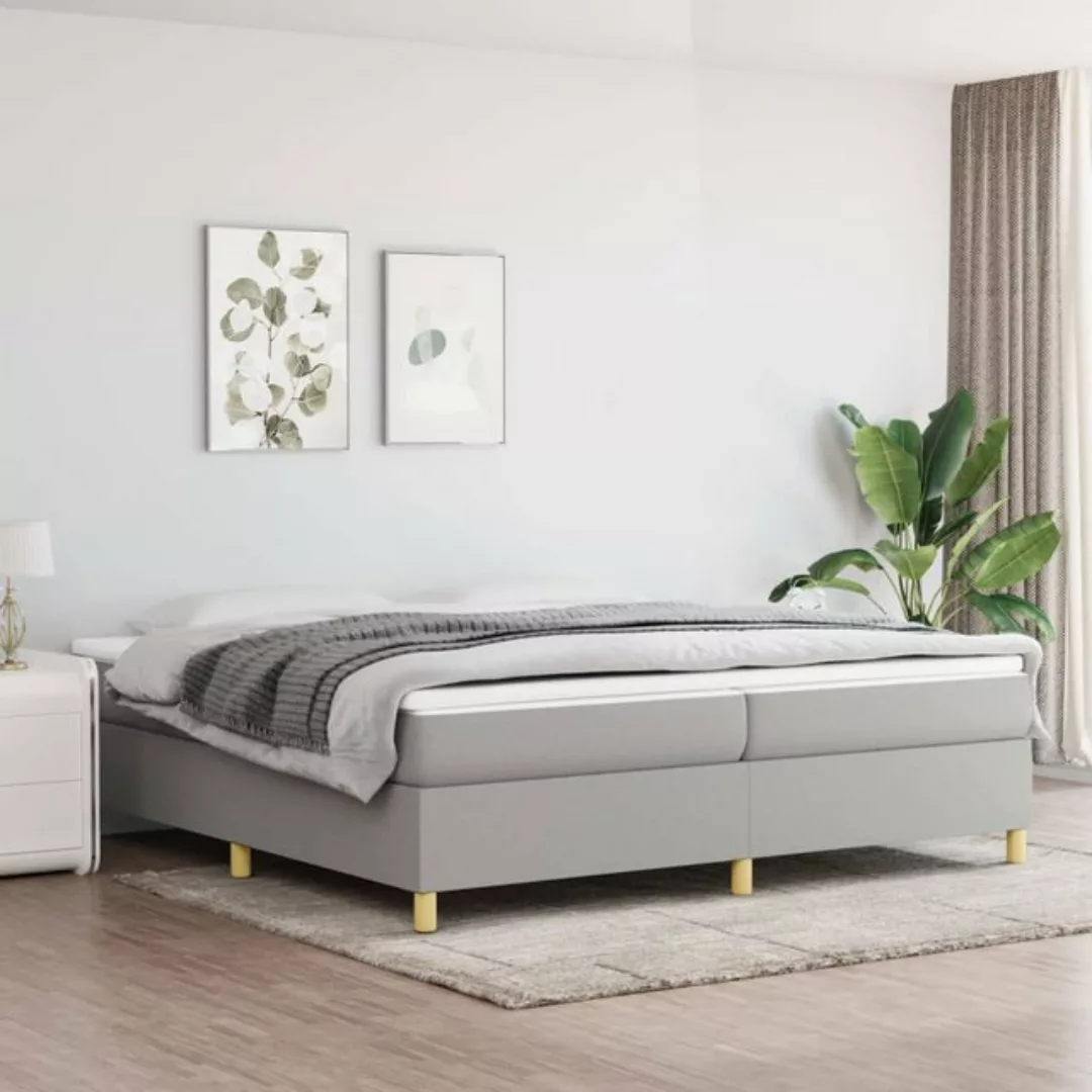 Vidaxl Boxspringbett Dunkelgrau 200x200 Cm Stoff günstig online kaufen