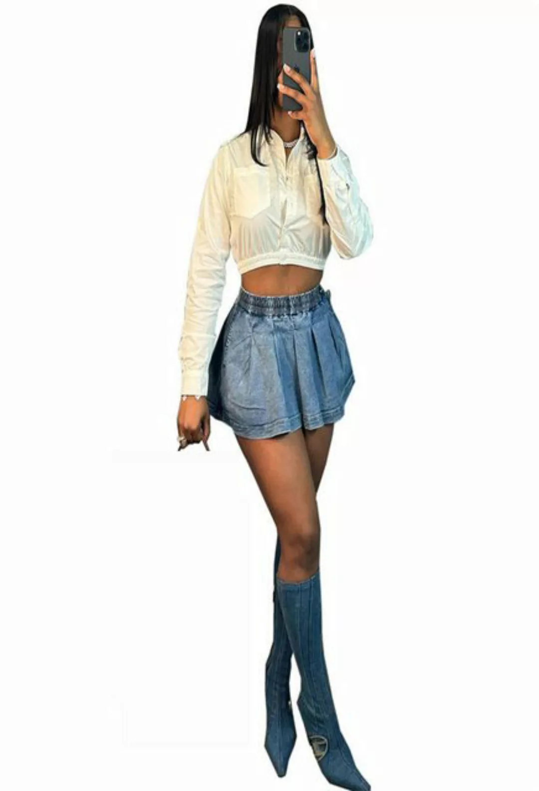 SEGUEN Sommerrock Sexy Mode Denimrock mit hoher Taille (Sommer Sexy Hottie günstig online kaufen