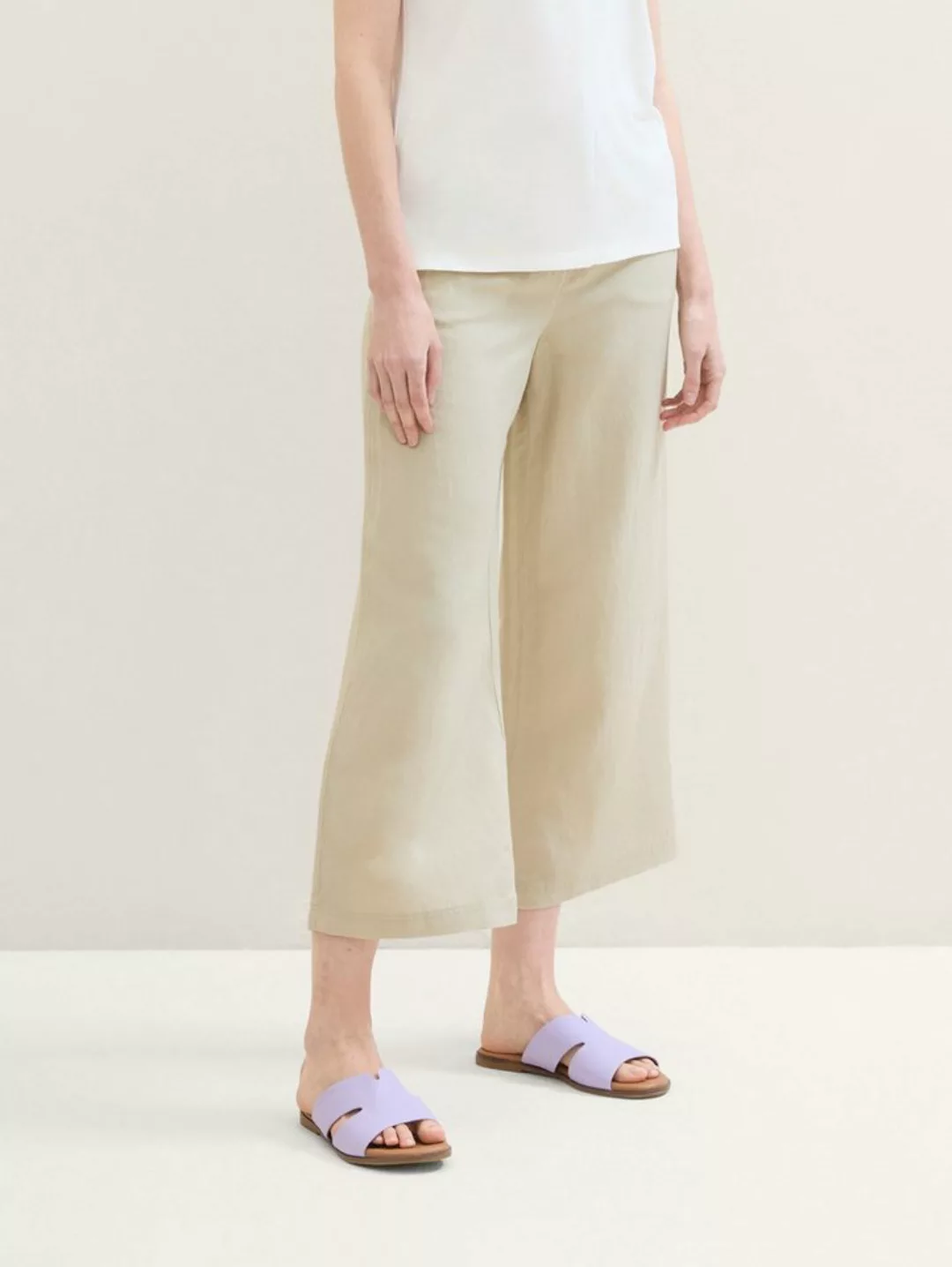 TOM TAILOR 7/8-Hose Culotte Hose mit Leinen günstig online kaufen