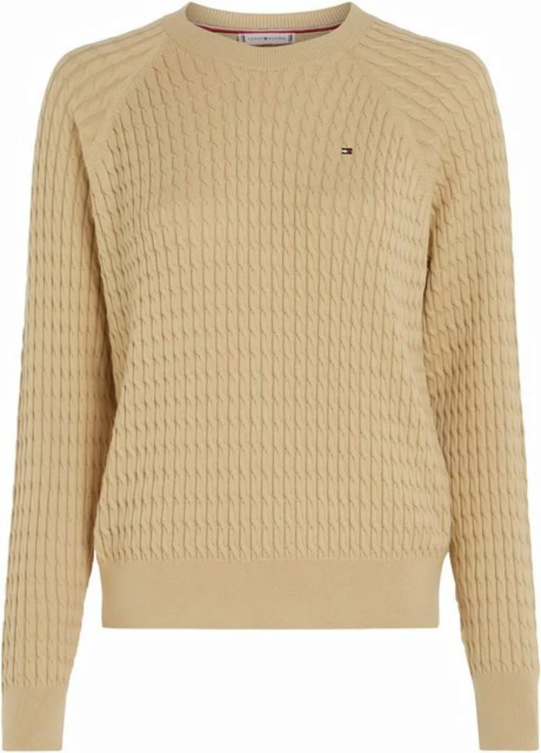 Tommy Hilfiger Rundhalspullover CO CABLE C-NK SWEATER mit Zopfmuster günstig online kaufen