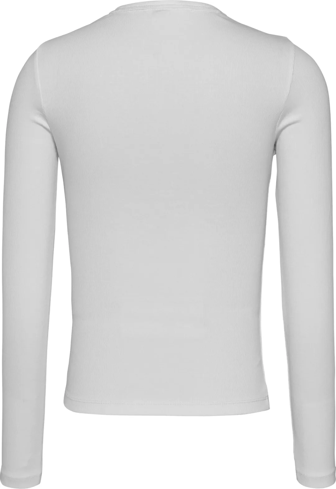 Tommy Jeans Langarmshirt Slim Essential Rib Longsleeve Rippshirt in Rippopt günstig online kaufen