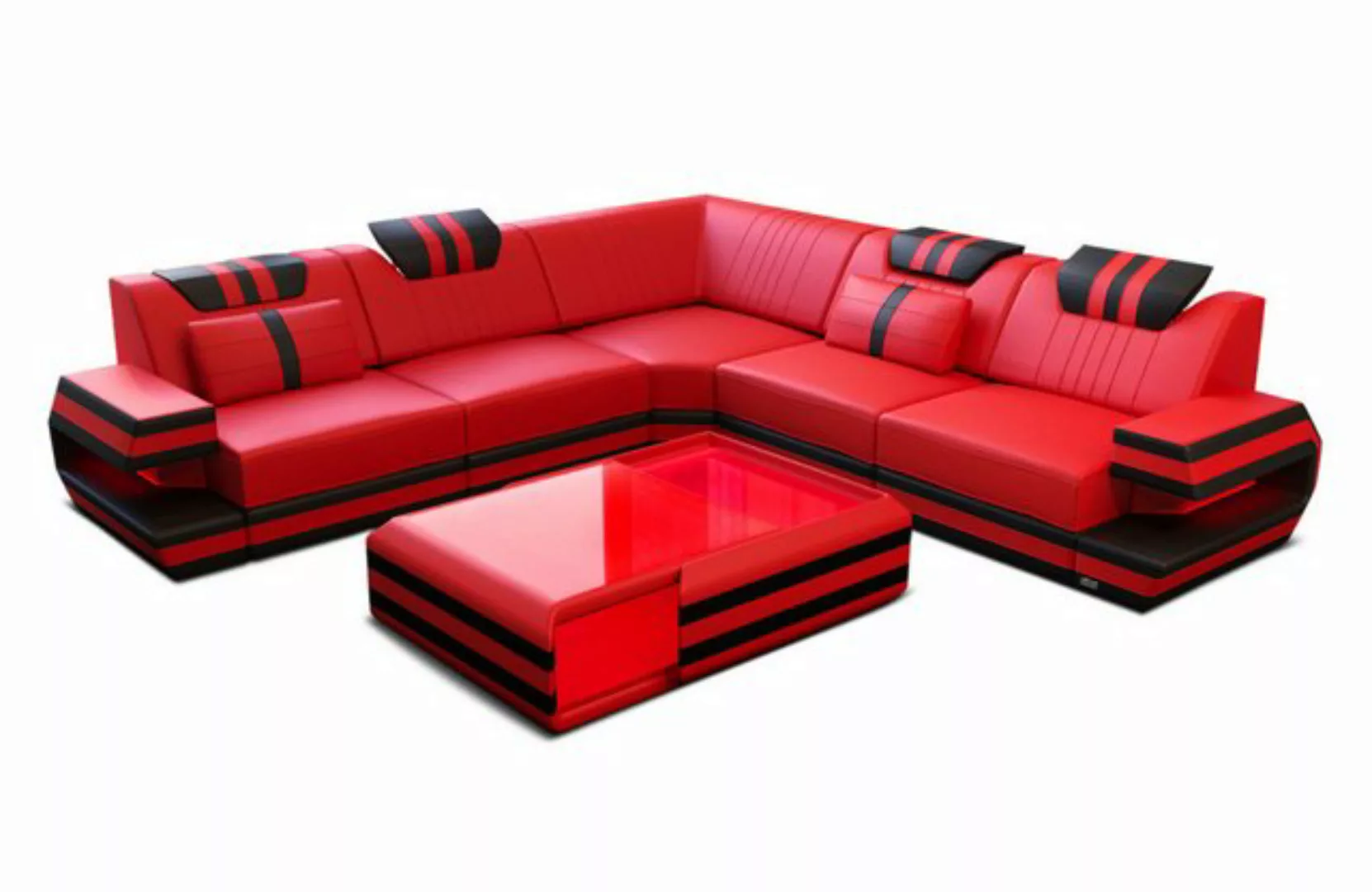 Sofa Dreams Ecksofa Ledercouch Sofa Leder Ragusa L Form Ledersofa, Couch, m günstig online kaufen