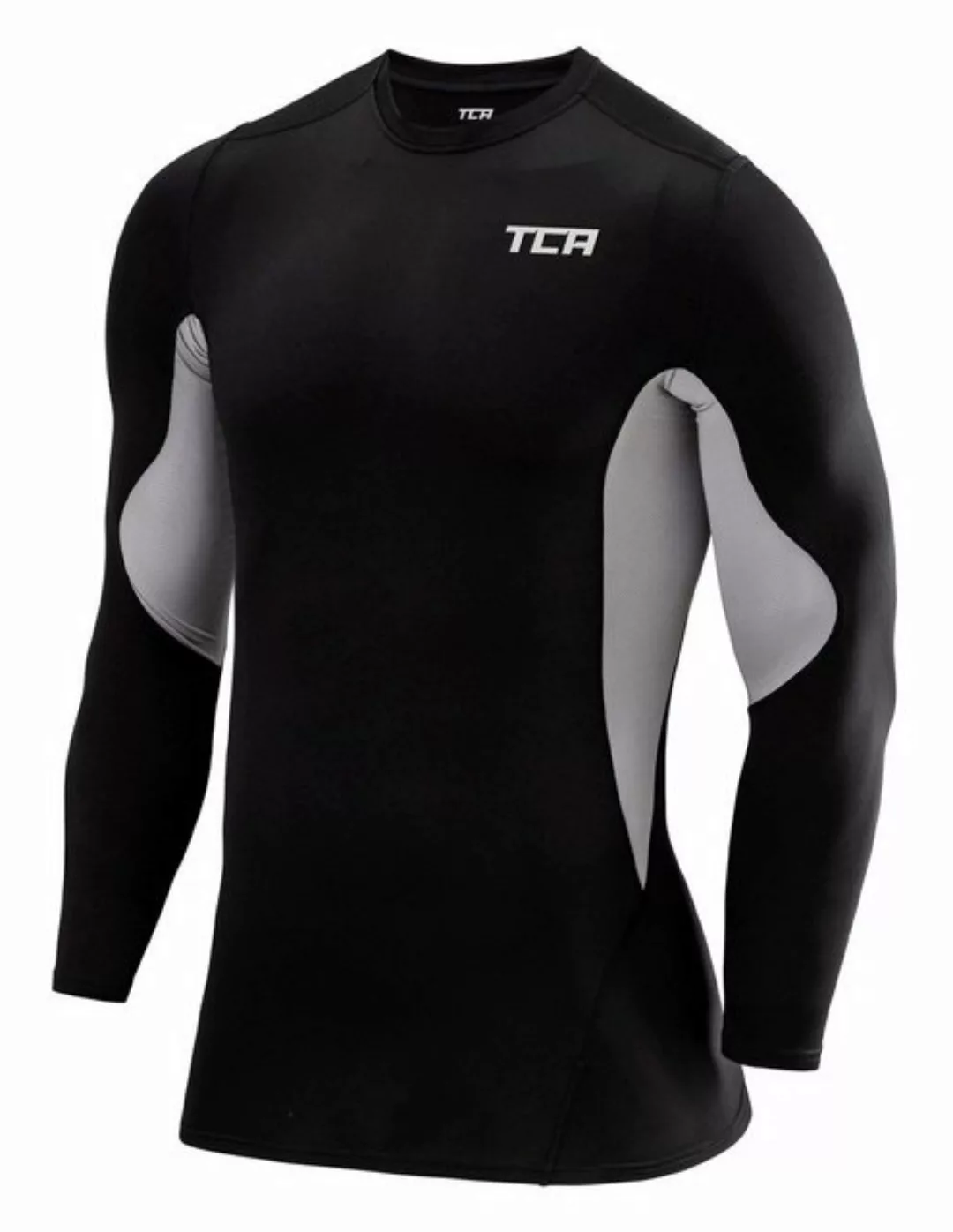 TCA Langarmshirt TCA SuperThermal Kompressions Shirt - Schwarz/Hellgrau (1- günstig online kaufen