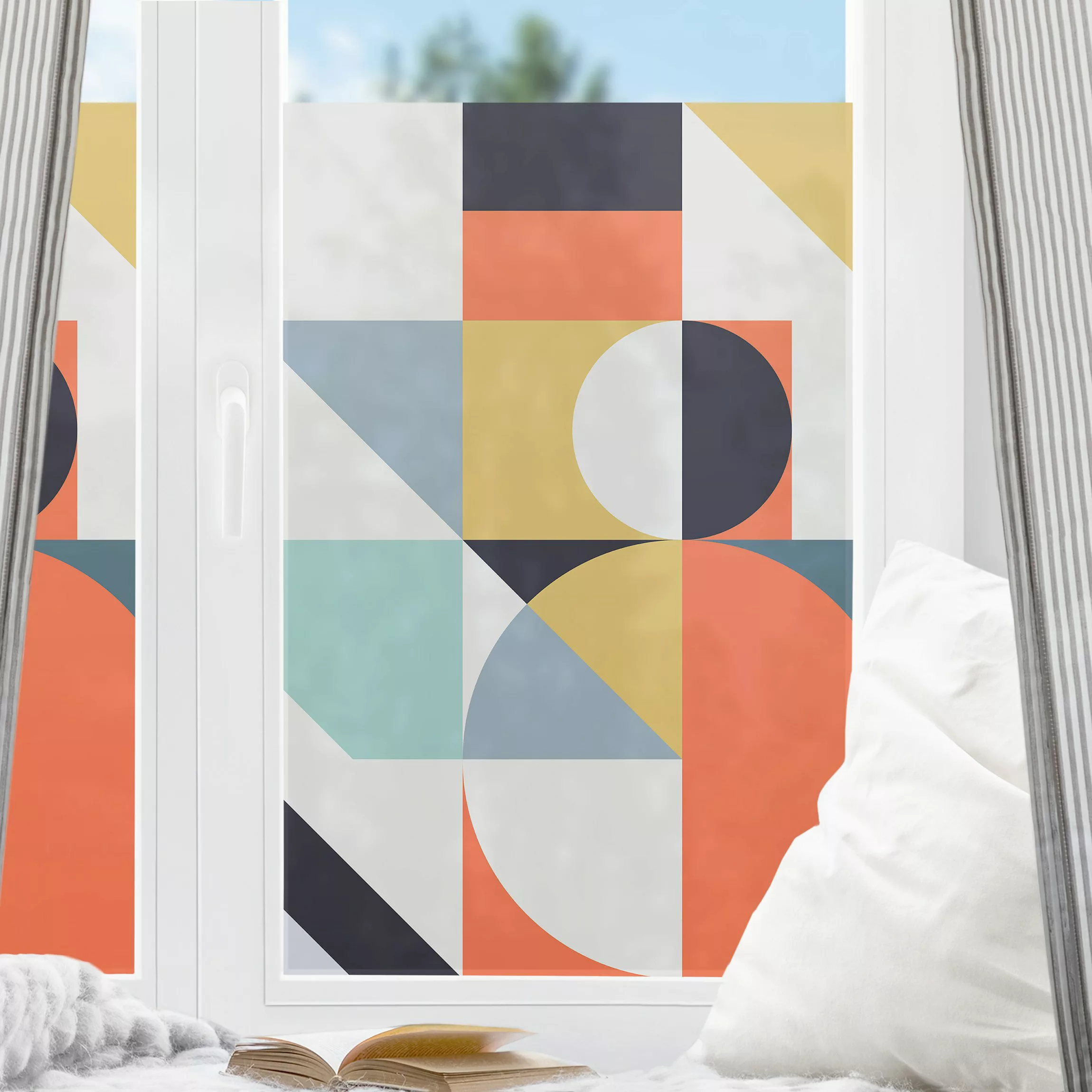 Fensterfolie Geometrische Formen in Bunt II günstig online kaufen