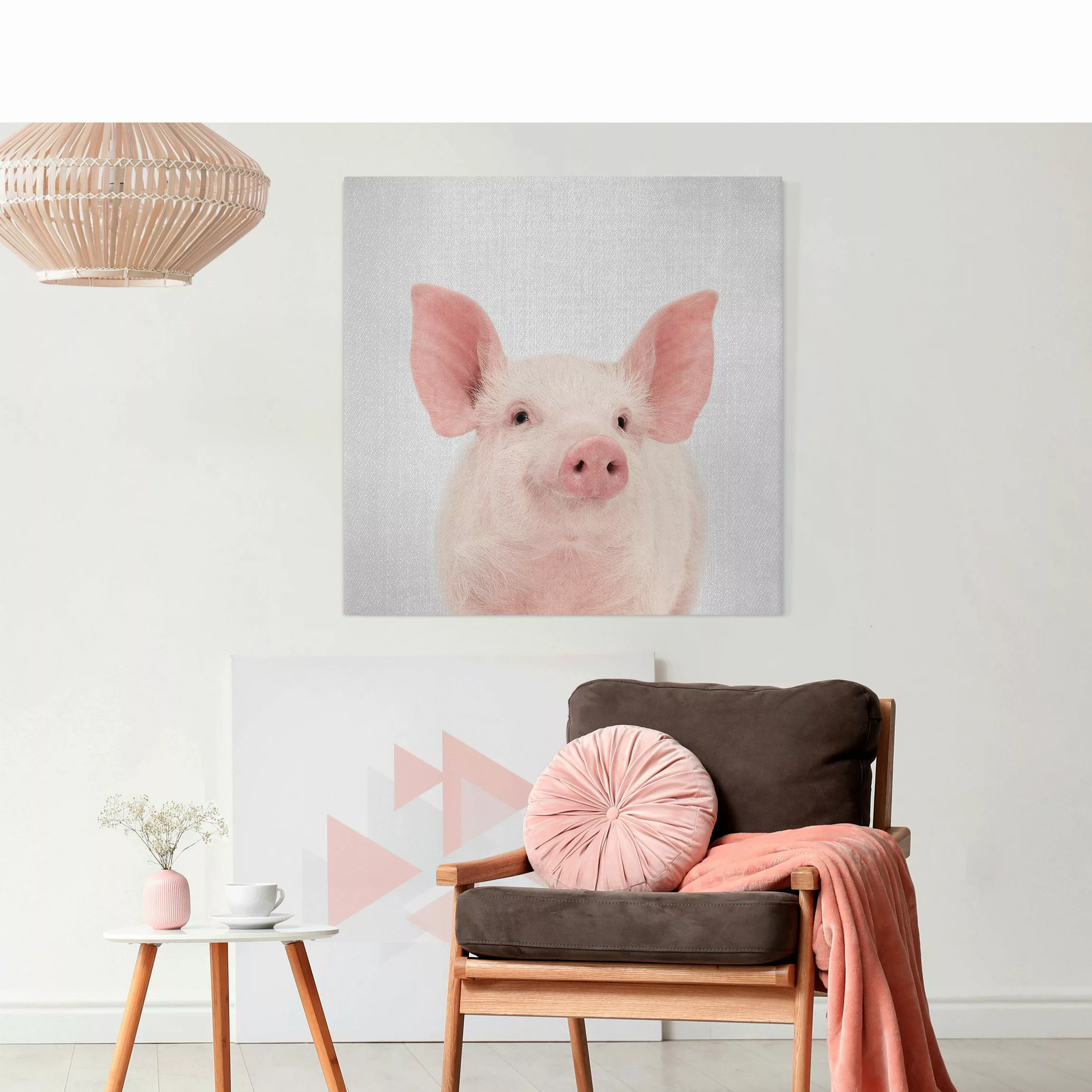 Leinwandbild Schwein Schorsch günstig online kaufen