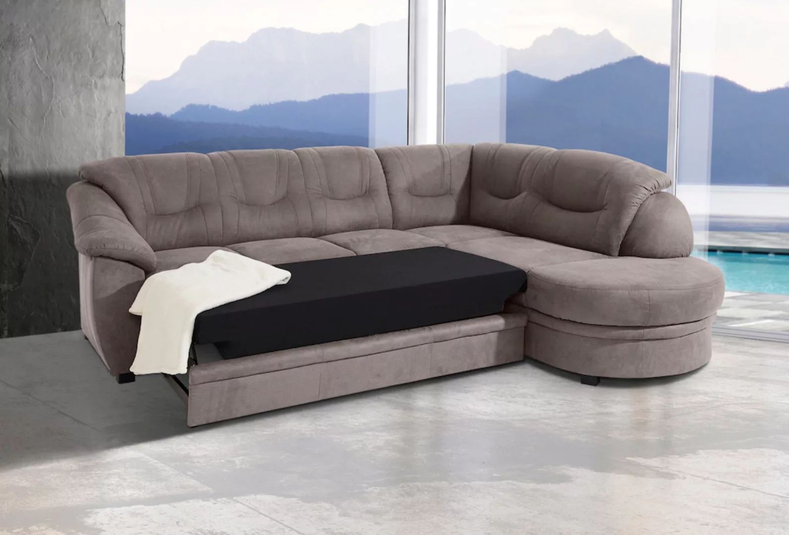 sit&more Ecksofa »Savoni L-Form«, wahlweise mit Bettfunktion günstig online kaufen