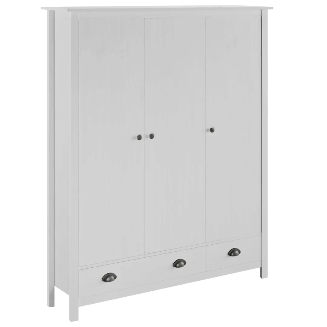 vidaXL Kleiderschrank Kleiderschrank mit 3 Türen Hill Range Weiß 127x50x170 günstig online kaufen