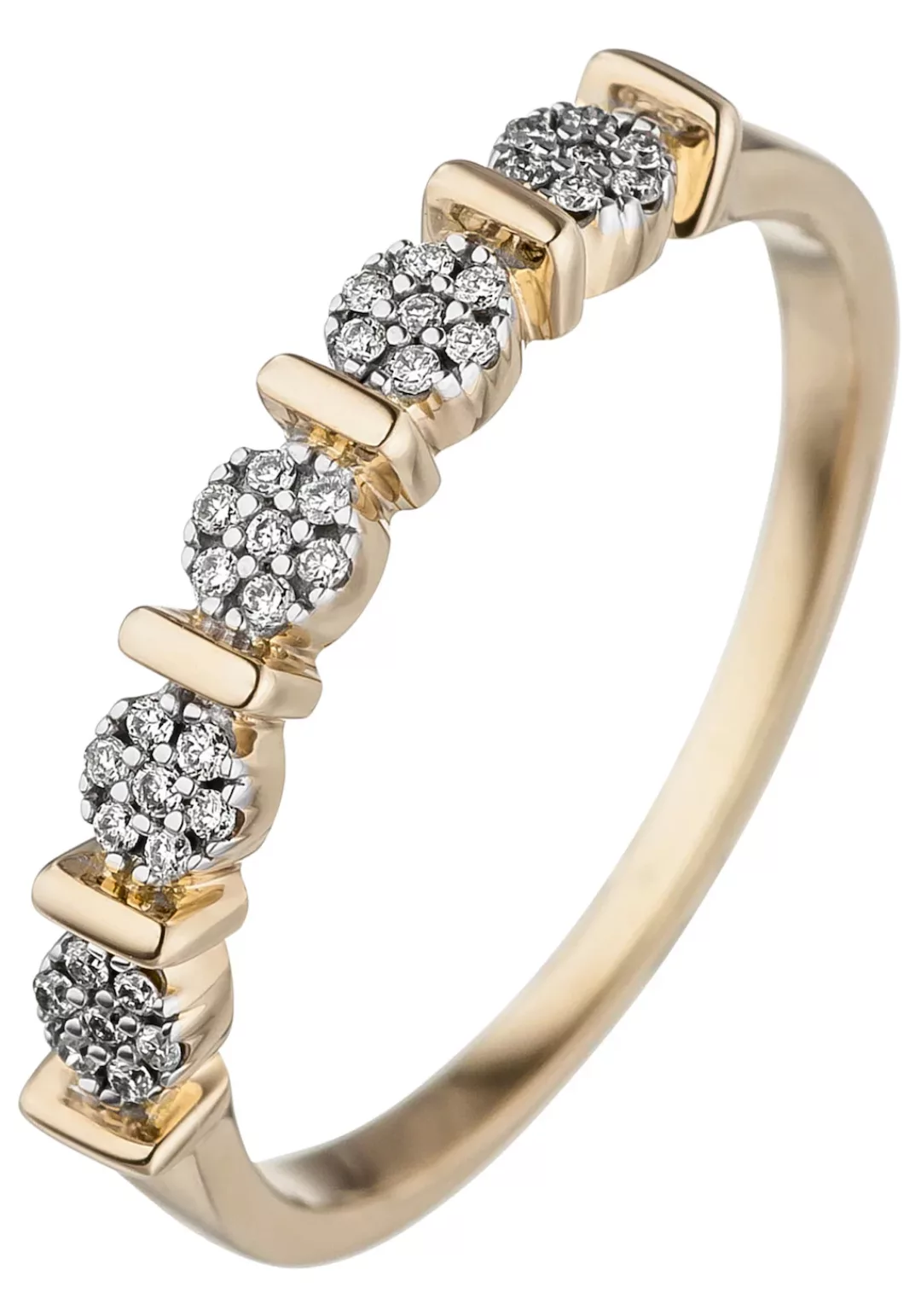 JOBO Diamantring, 585 Gold mit 35 Diamanten günstig online kaufen