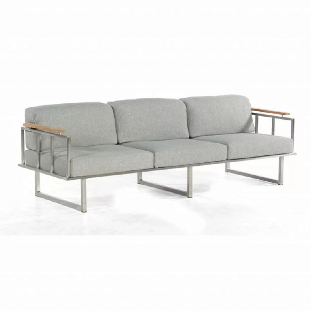 SonnenPartner Loungesofa Sonnenpartner 3-Sitzer Lounge-Sofa Lotus Edelstahl günstig online kaufen