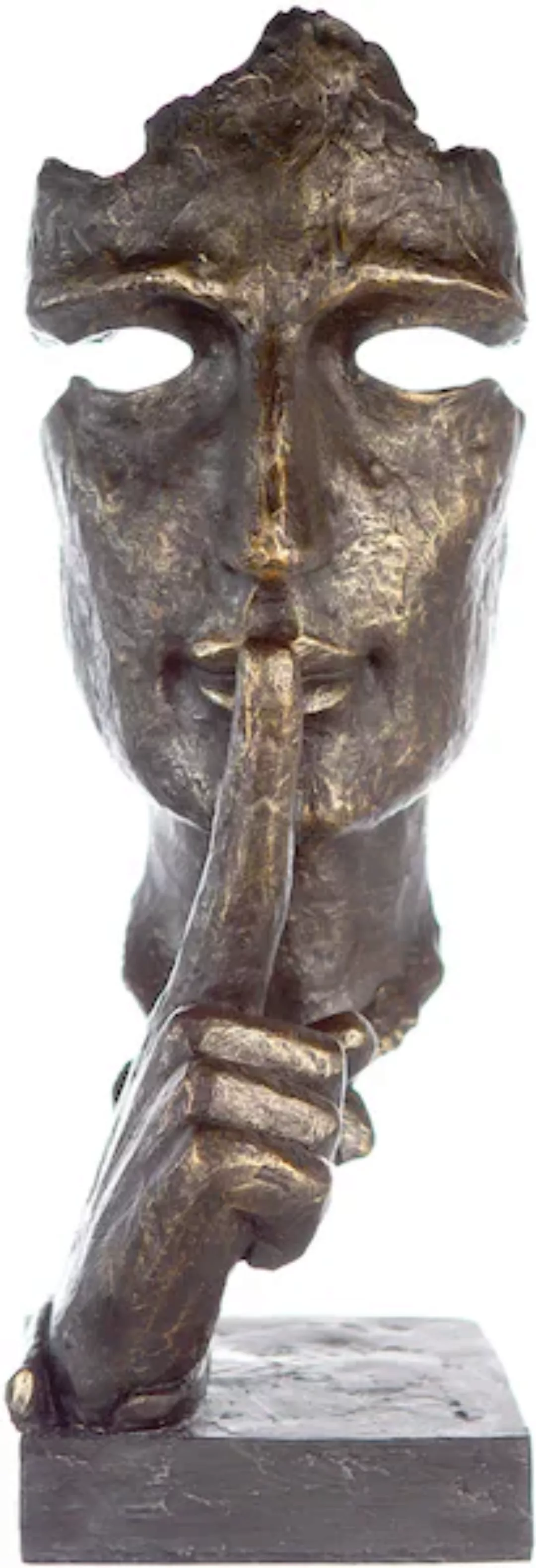 Casablanca by Gilde Dekofigur "Skulptur Silence, bronzefarben/grau", bronze günstig online kaufen