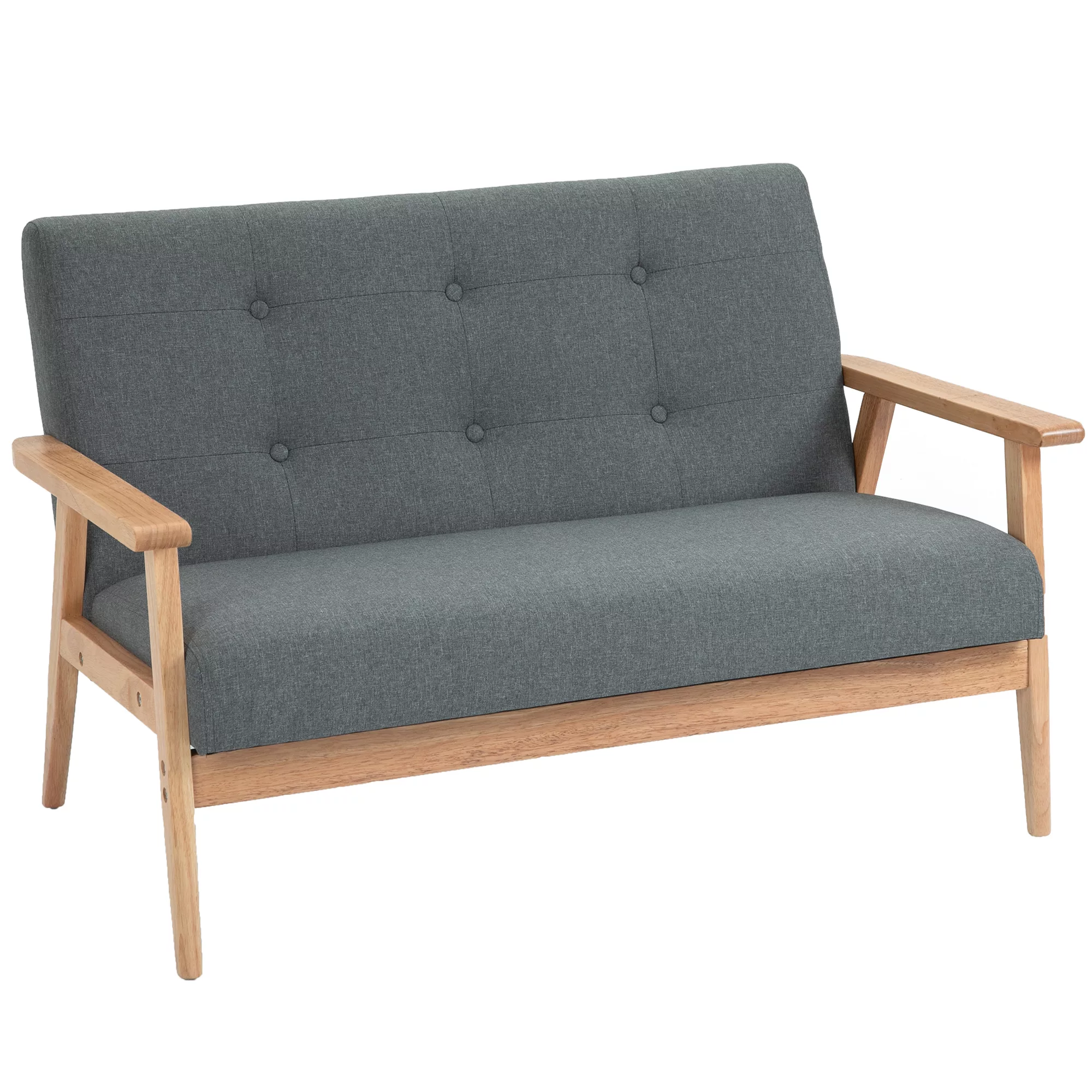 HOMCOM Doppelsofa  Polsterung Loveseat, kompaktes Design, Zweisitzer, Stoff günstig online kaufen