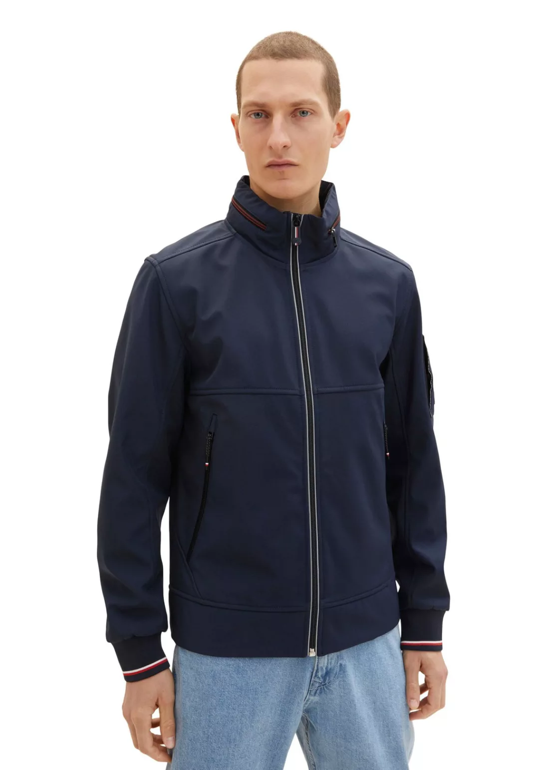 TOM TAILOR Softshelljacke mit Logo-Badge am Ärmel günstig online kaufen