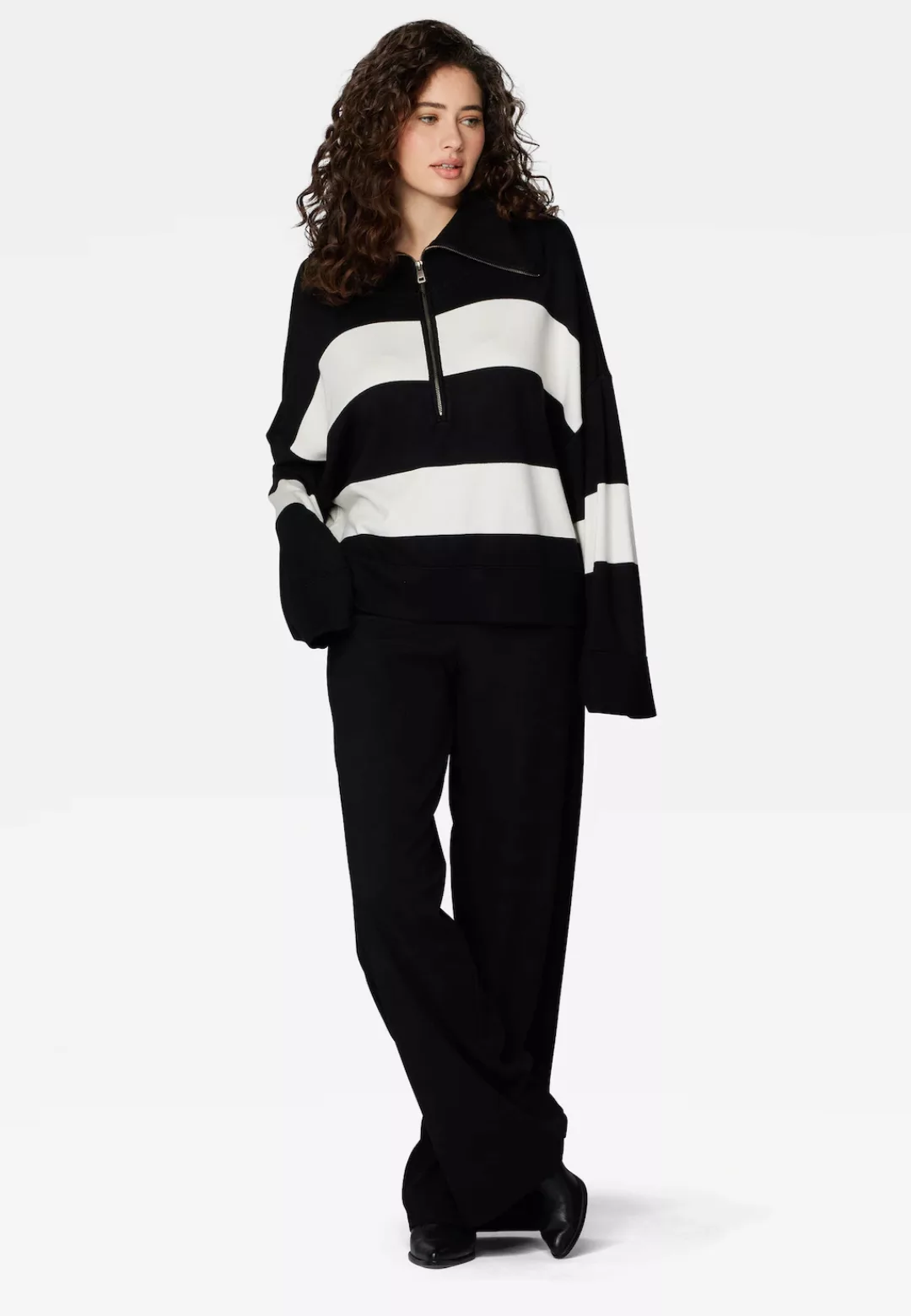 Mavi Strickpullover "HALF ZIP SWEATER", Pullover mit weiten Ärmeln günstig online kaufen
