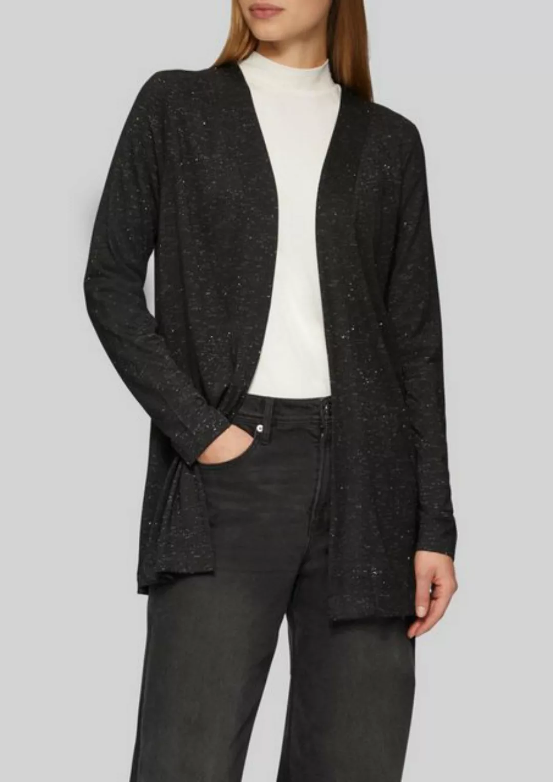 s.Oliver Strickjacke Cardigan lang, Glitzergarn, Viskosemix günstig online kaufen