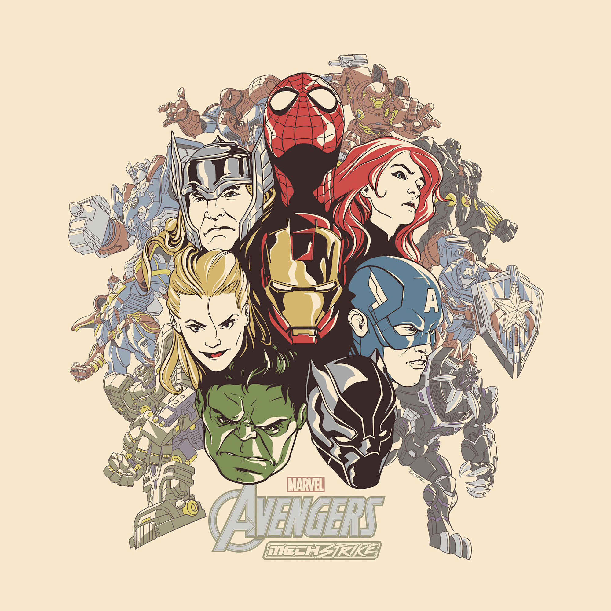 Komar Leinwandbild »Keilrahmenbild - Avengers Strike Back - Größe 40 x 40 c günstig online kaufen