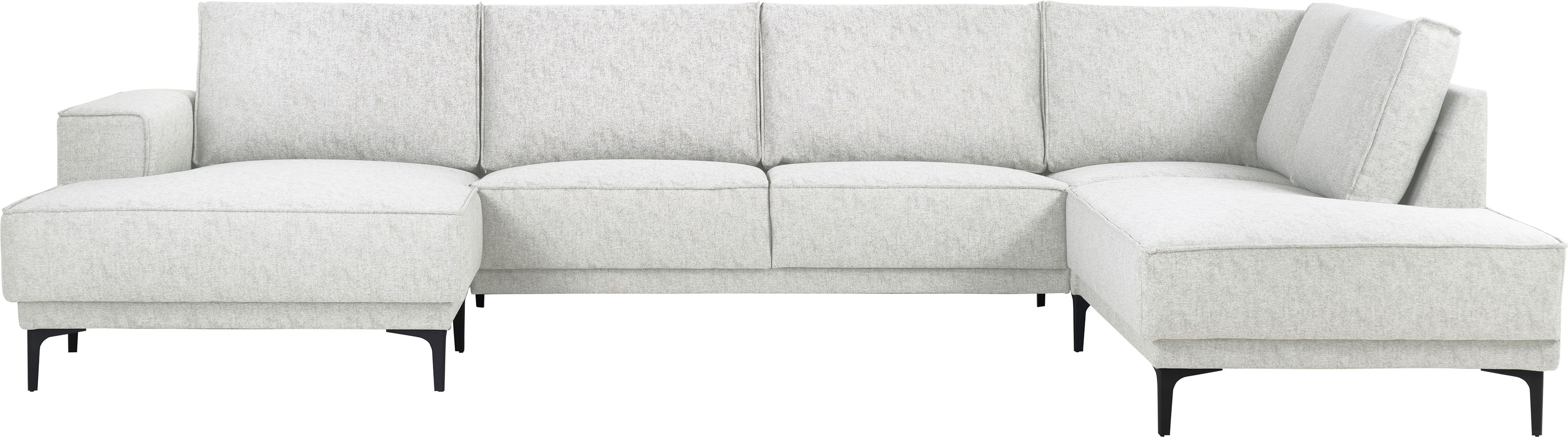 Places of Style Wohnlandschaft "XXL Sofa Oland, Struktur, Flachgewebe, Luxu günstig online kaufen