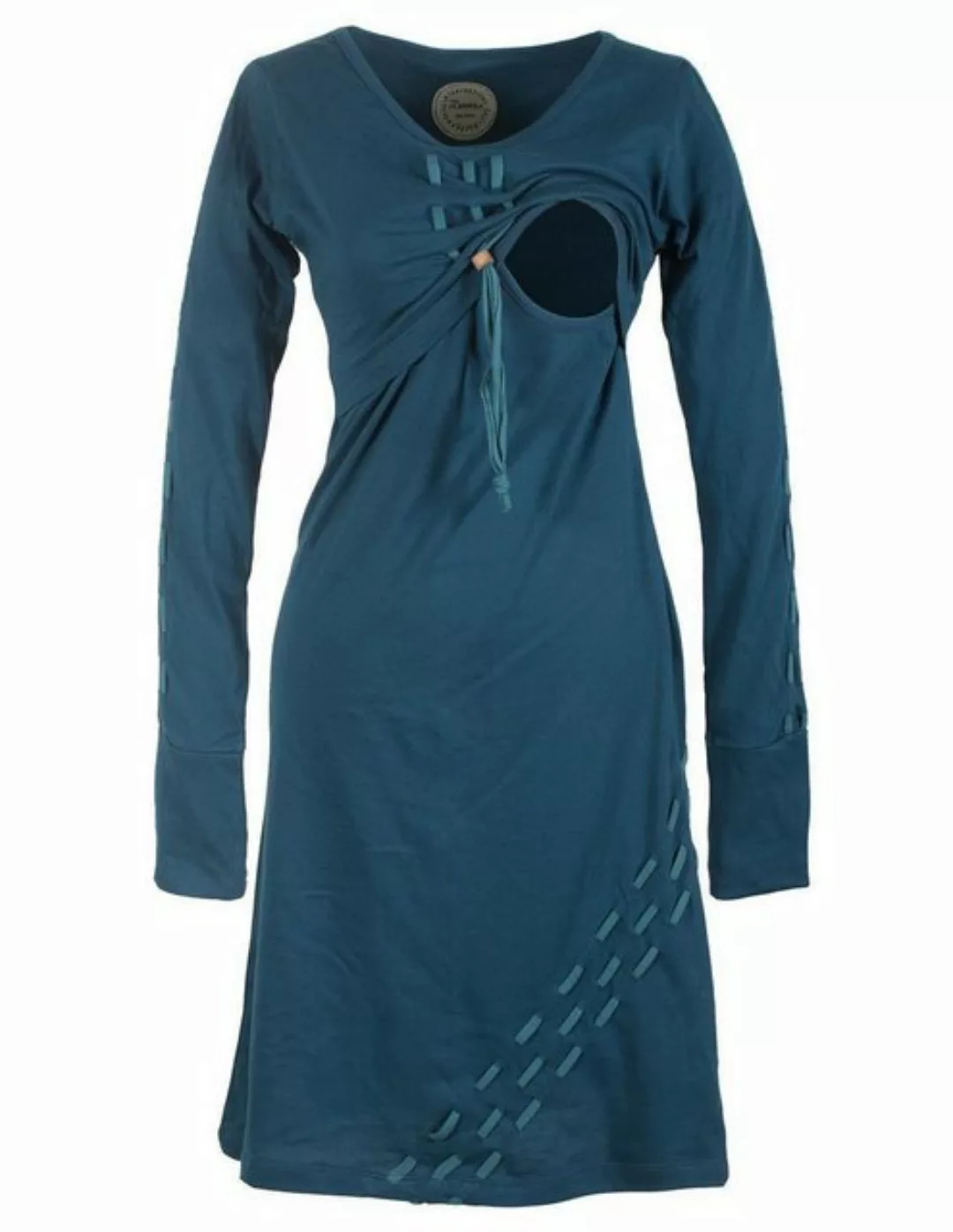 Vishes Stillkleid Langarm Damen Winter Stillkleid Knielang aus Biobaumwolle günstig online kaufen